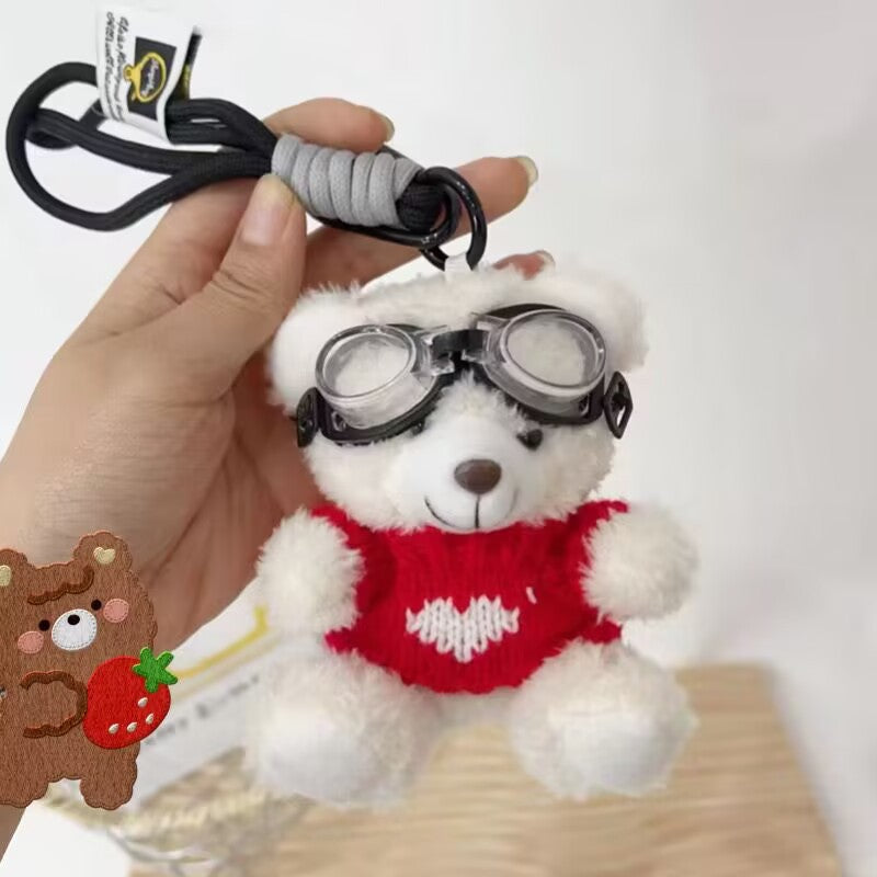Bear Charm Plush Keychain
