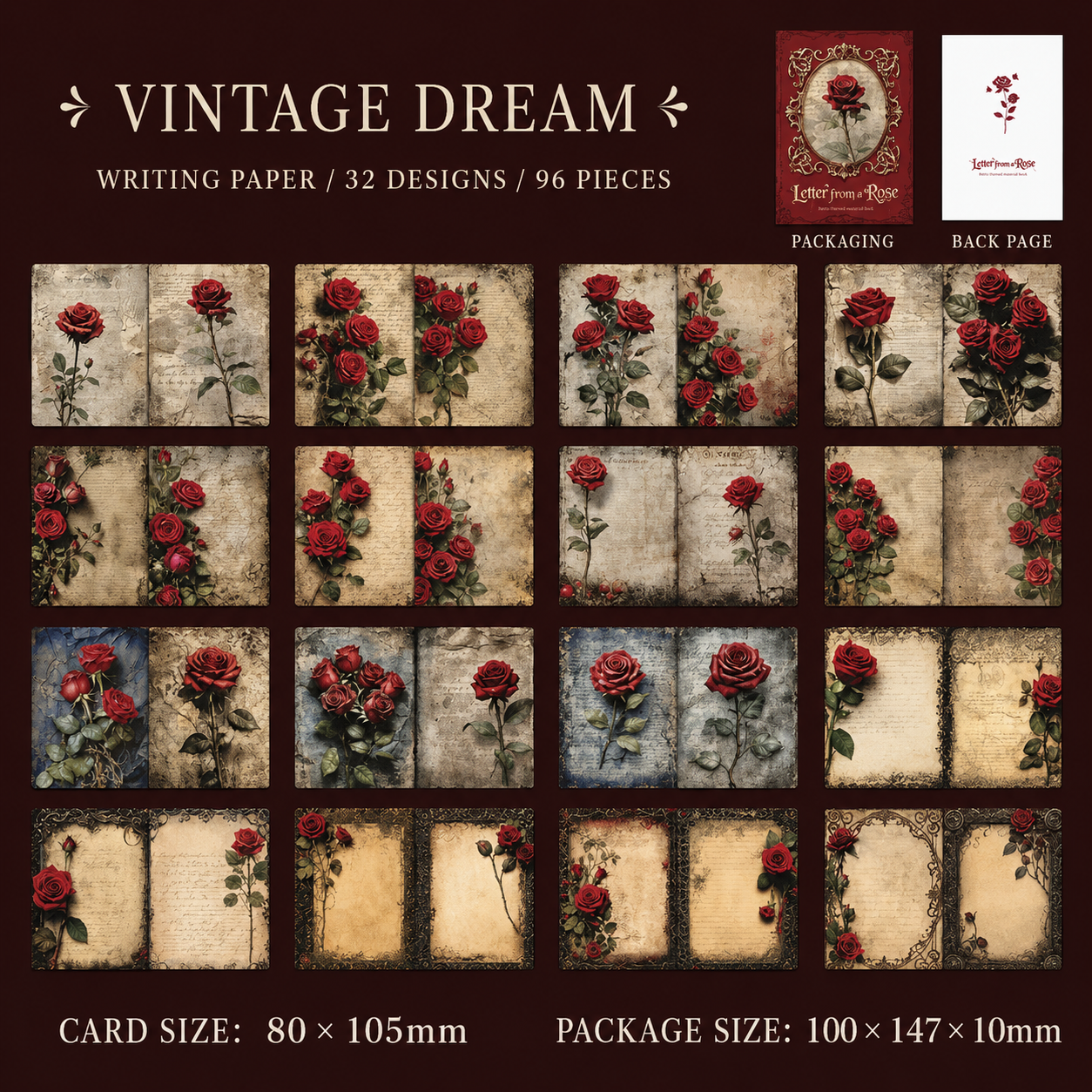 Vintage Rose Material Book