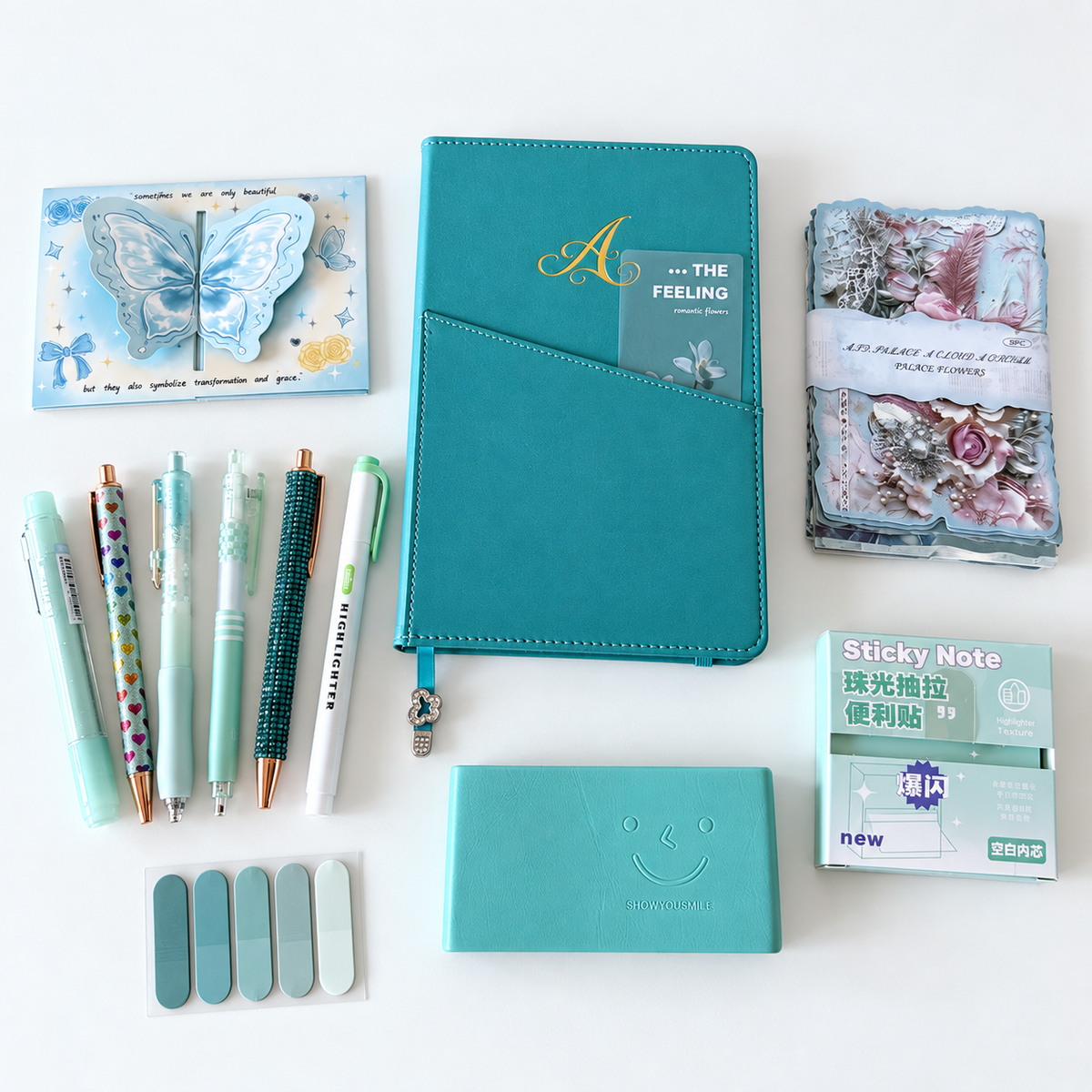 Turquoise Avinel Stationery Bundle | 12 Pieces