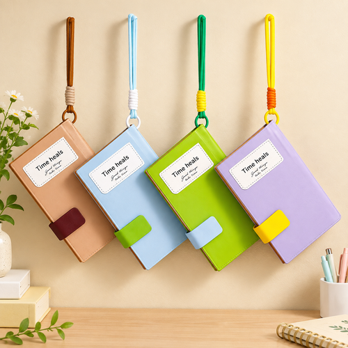 A6 Magnetic Strap Notebook with Wrist Lanyard
