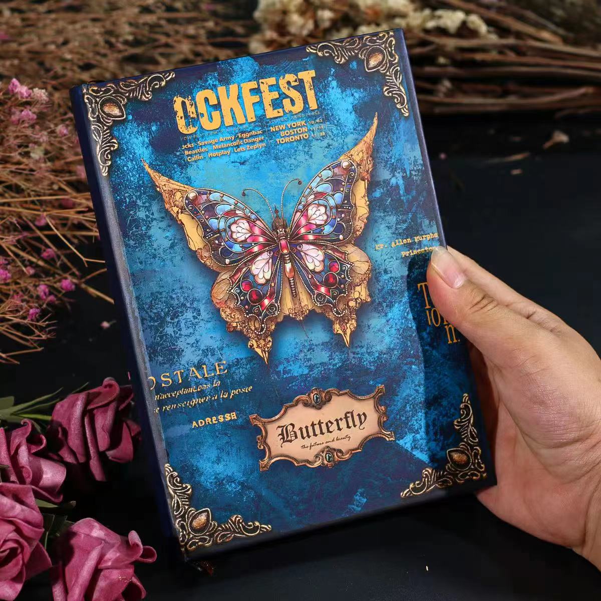 Vintage Gothic Butterfly Notebook