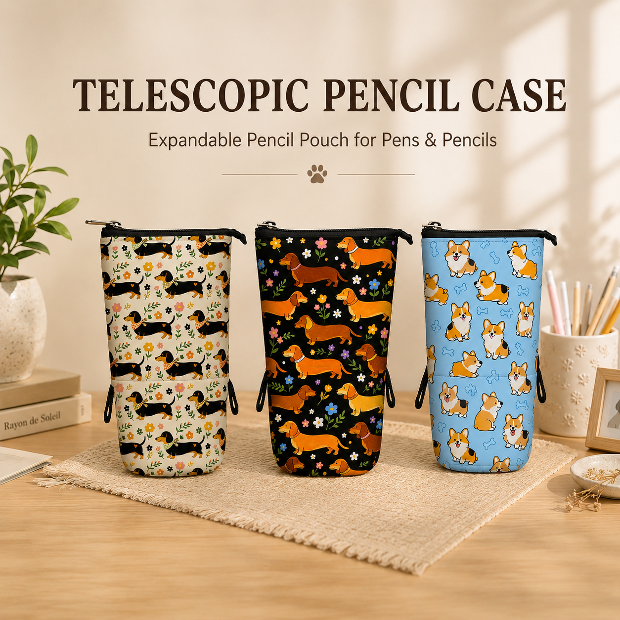 Dog Lovers Telescopic Pencil Case