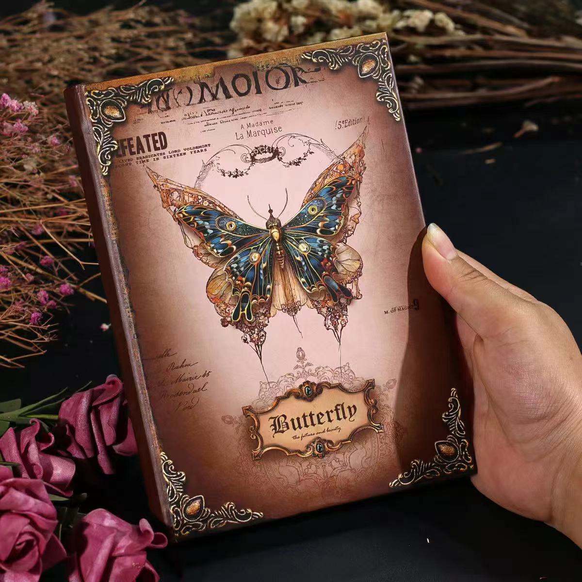 Vintage Gothic Butterfly Notebook