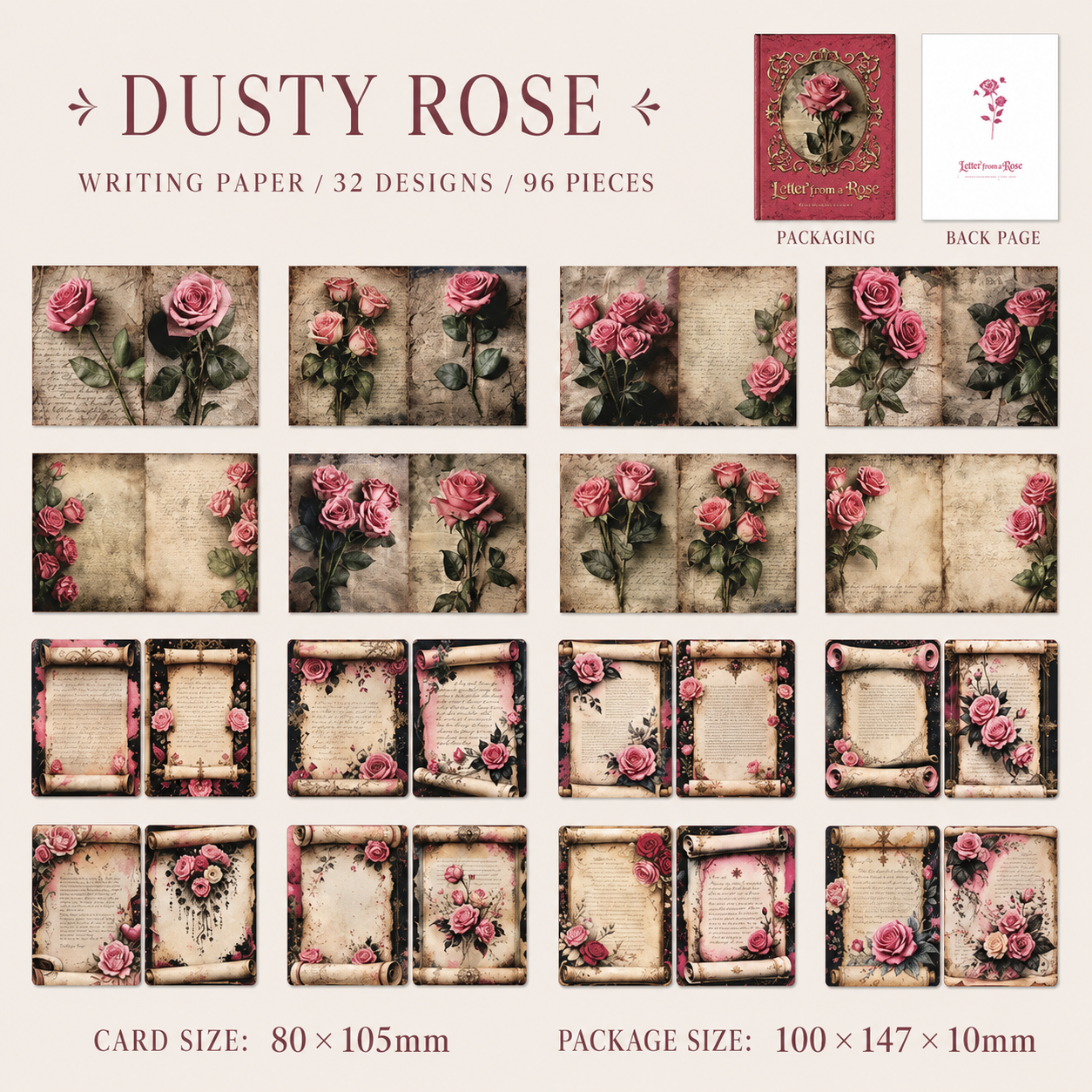 Vintage Rose Material Book