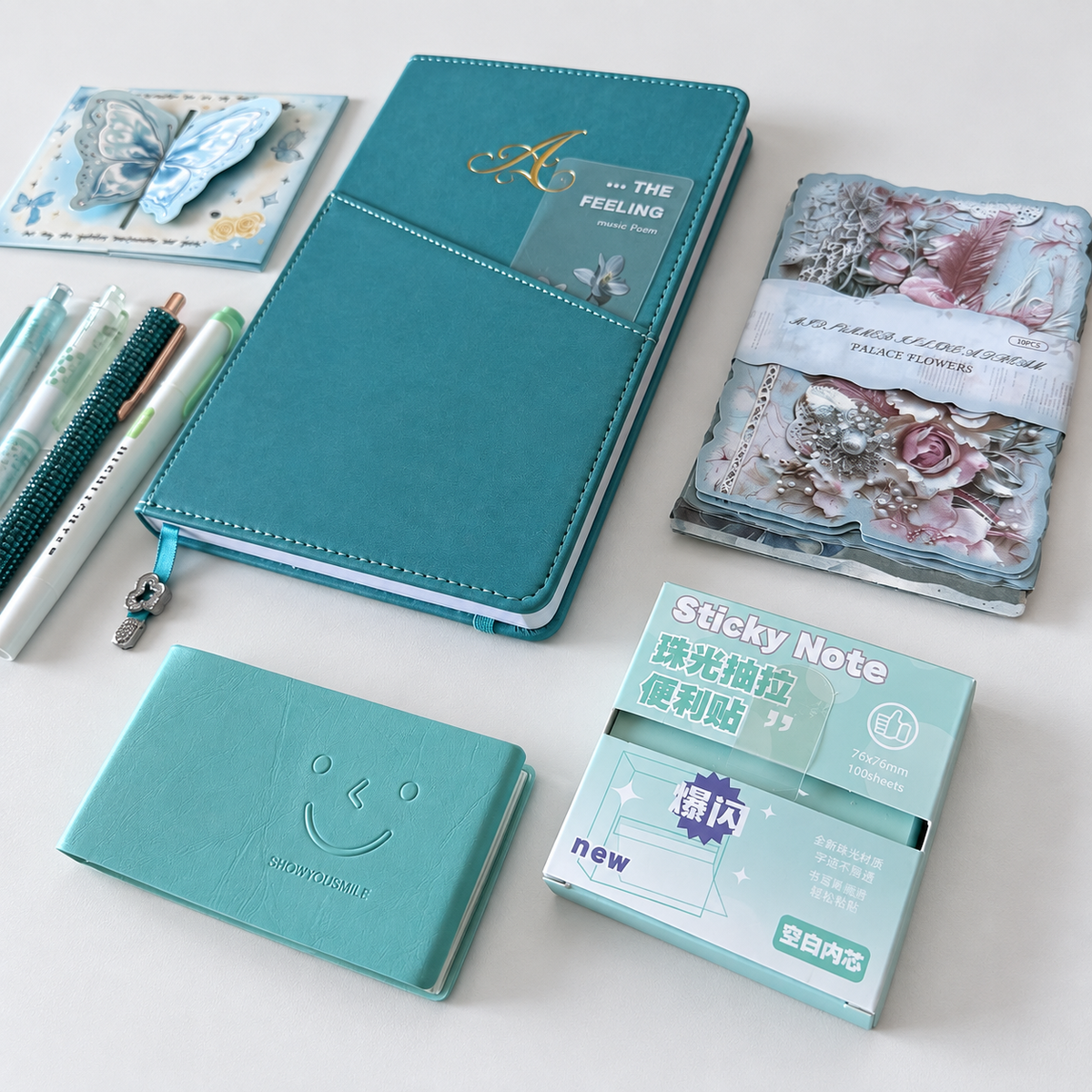 Turquoise Avinel Stationery Bundle | 12 Pieces