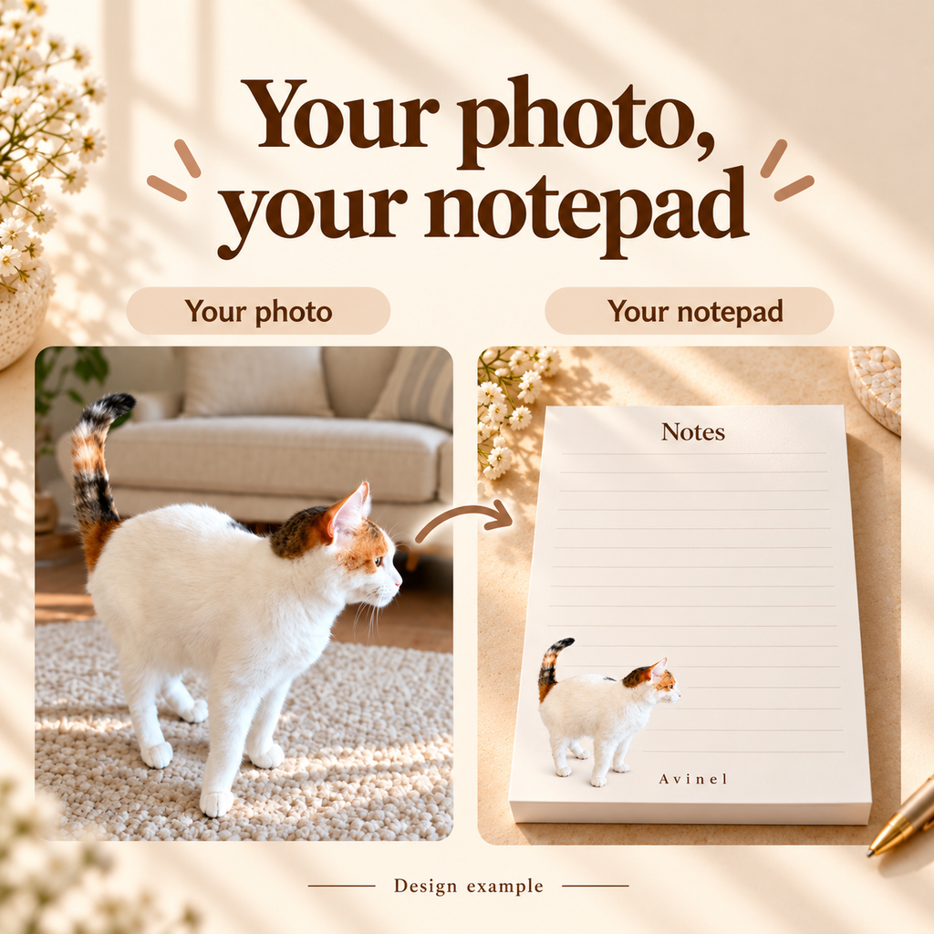 Personalized Notepad – Custom Photo & Name