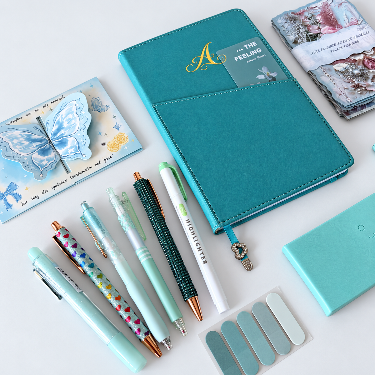 Turquoise Avinel Stationery Bundle | 12 Pieces