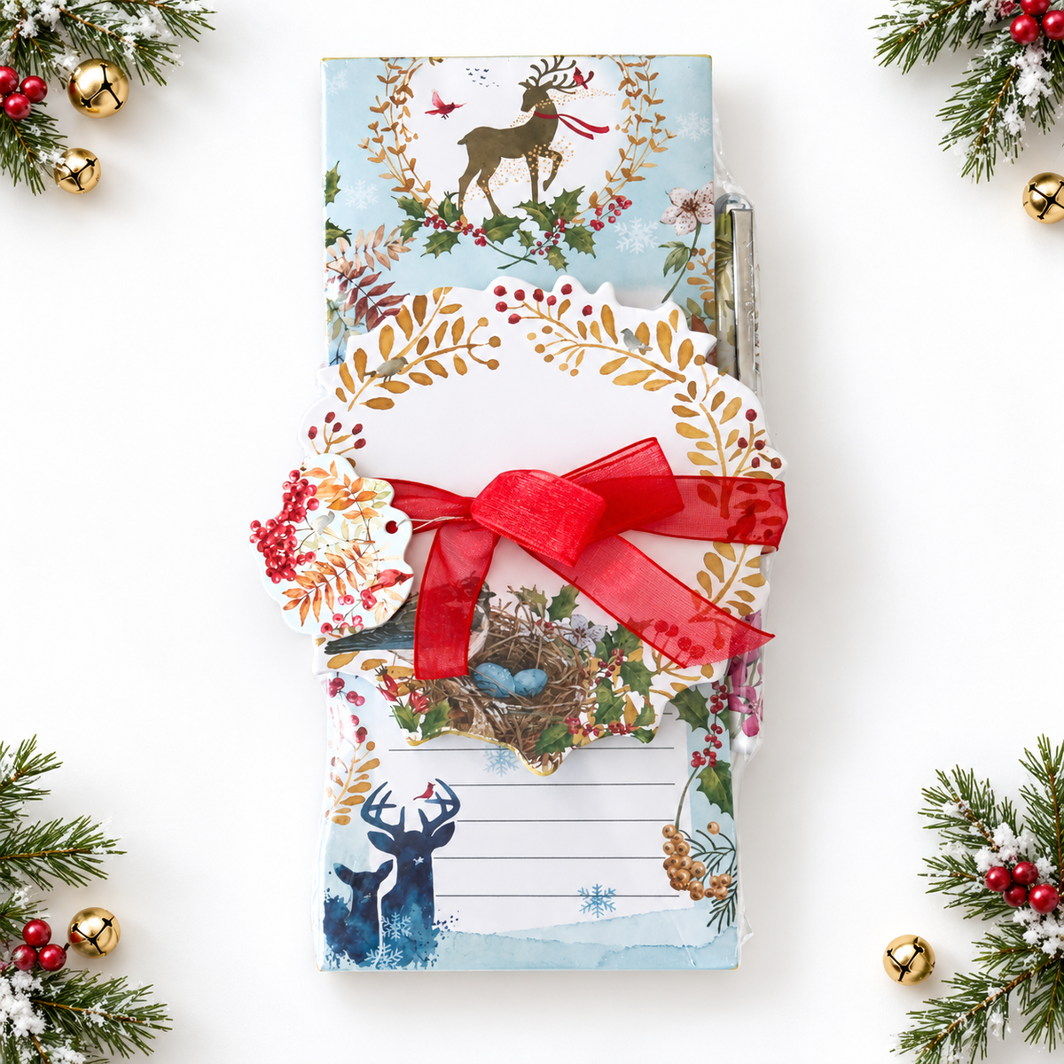 Christmas Magnetic Notepad & Pen Set