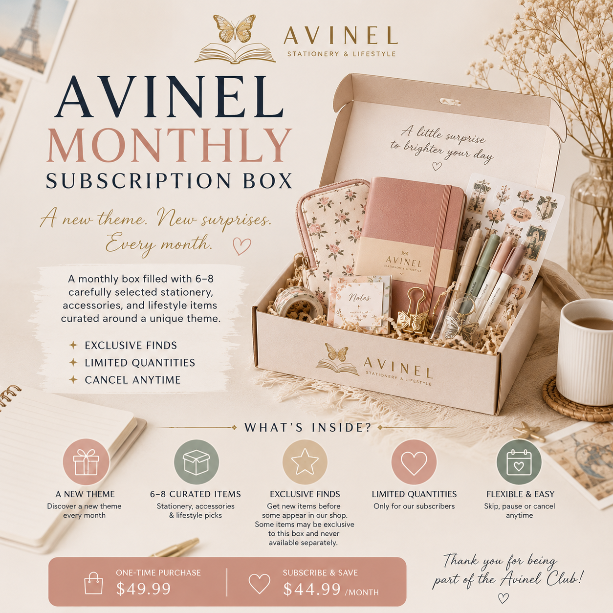 Avinel Monthly Subscription Box