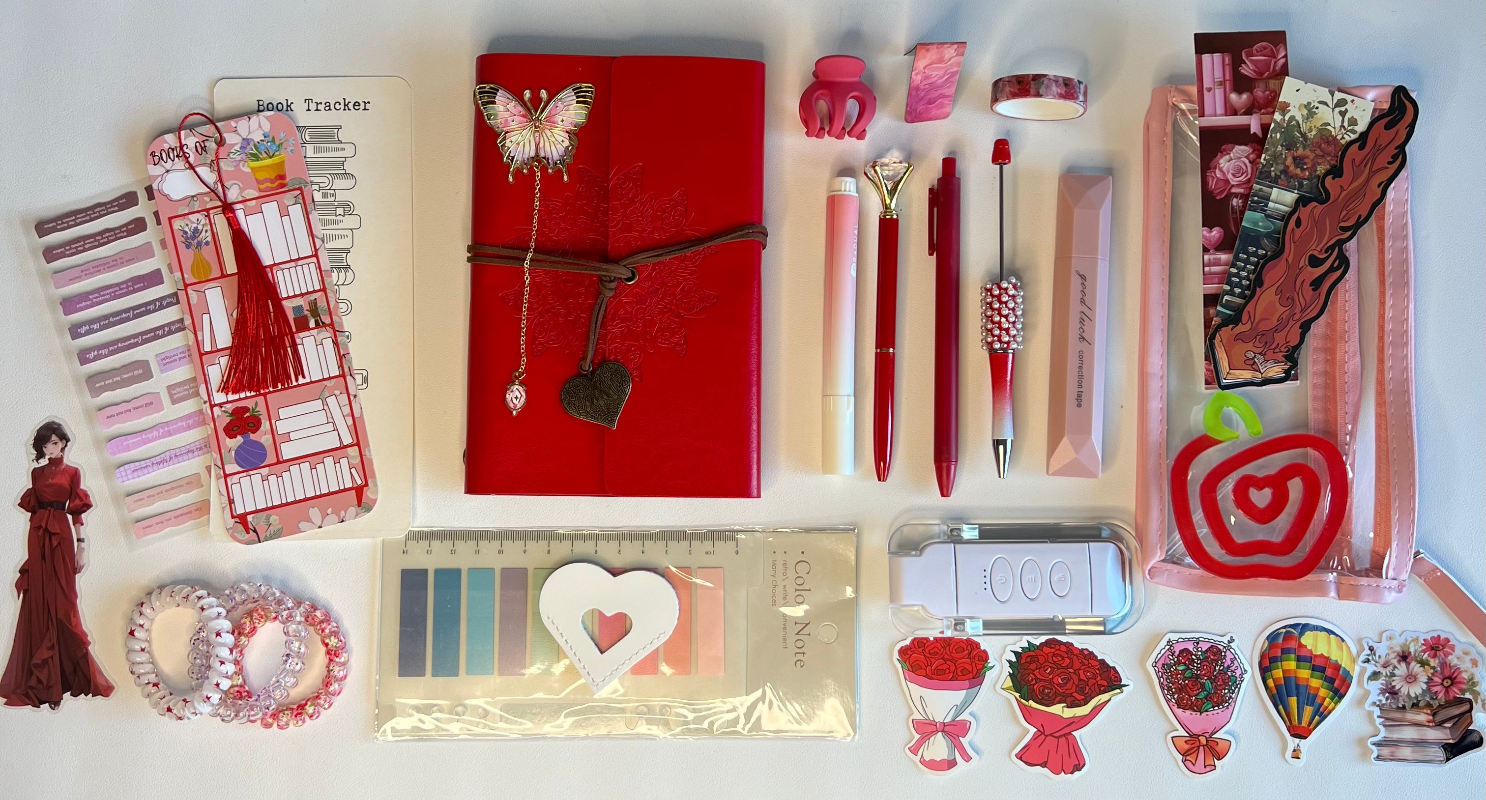 Red Writing Set