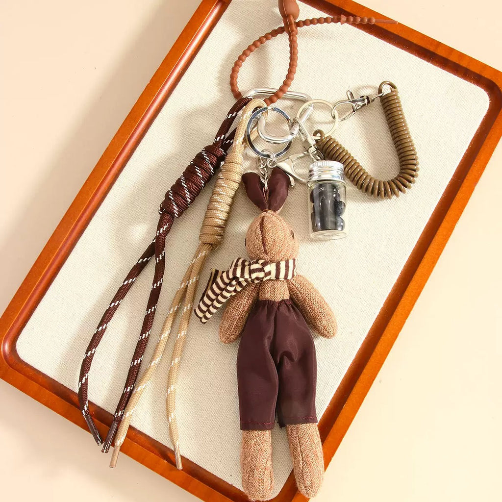 Bunny Keychain with Scarf