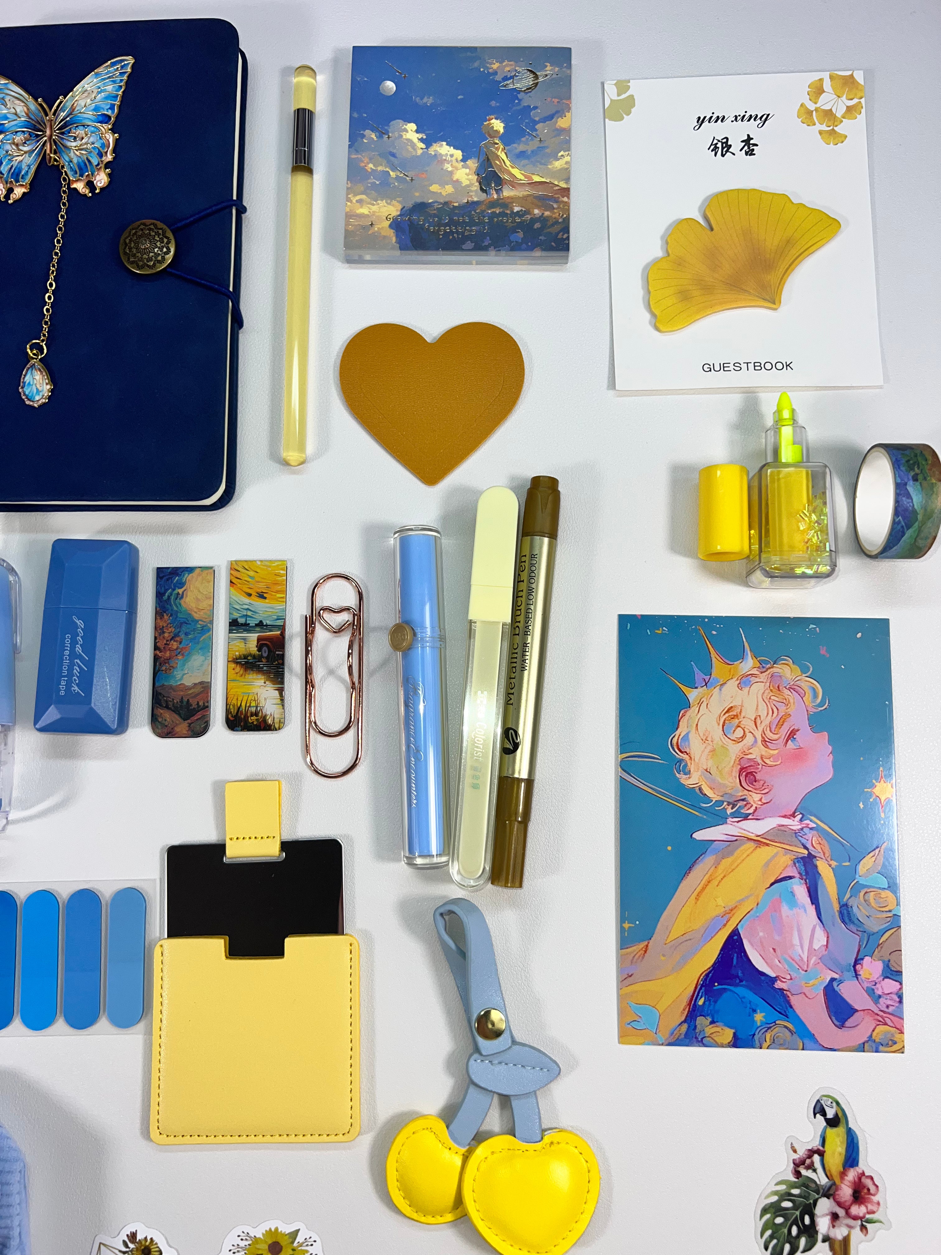 Little Prince Inspired Stationery Set | Navy & Yellow Edition