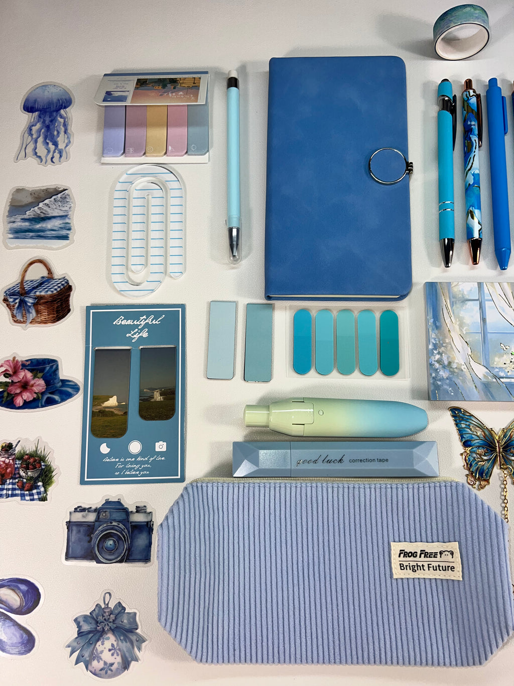 Blue Aesthetic Stationery Bundle