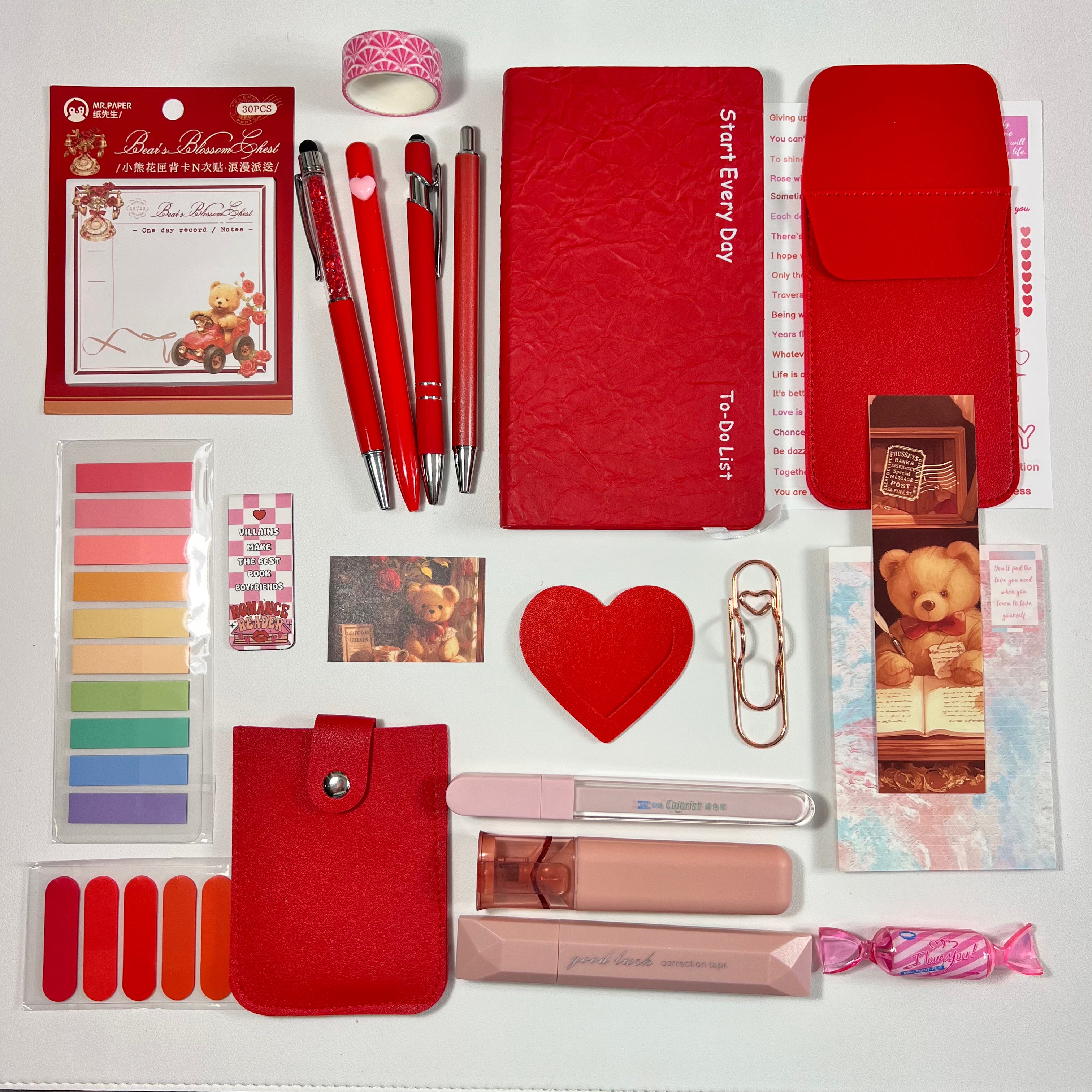 Classic Red — Aesthetic Stationery Bundle