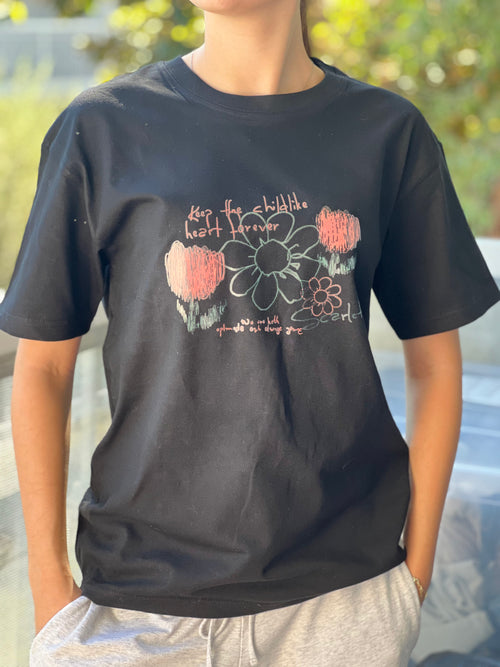 100% cotton T - Shirt - Floral Bloom Design
