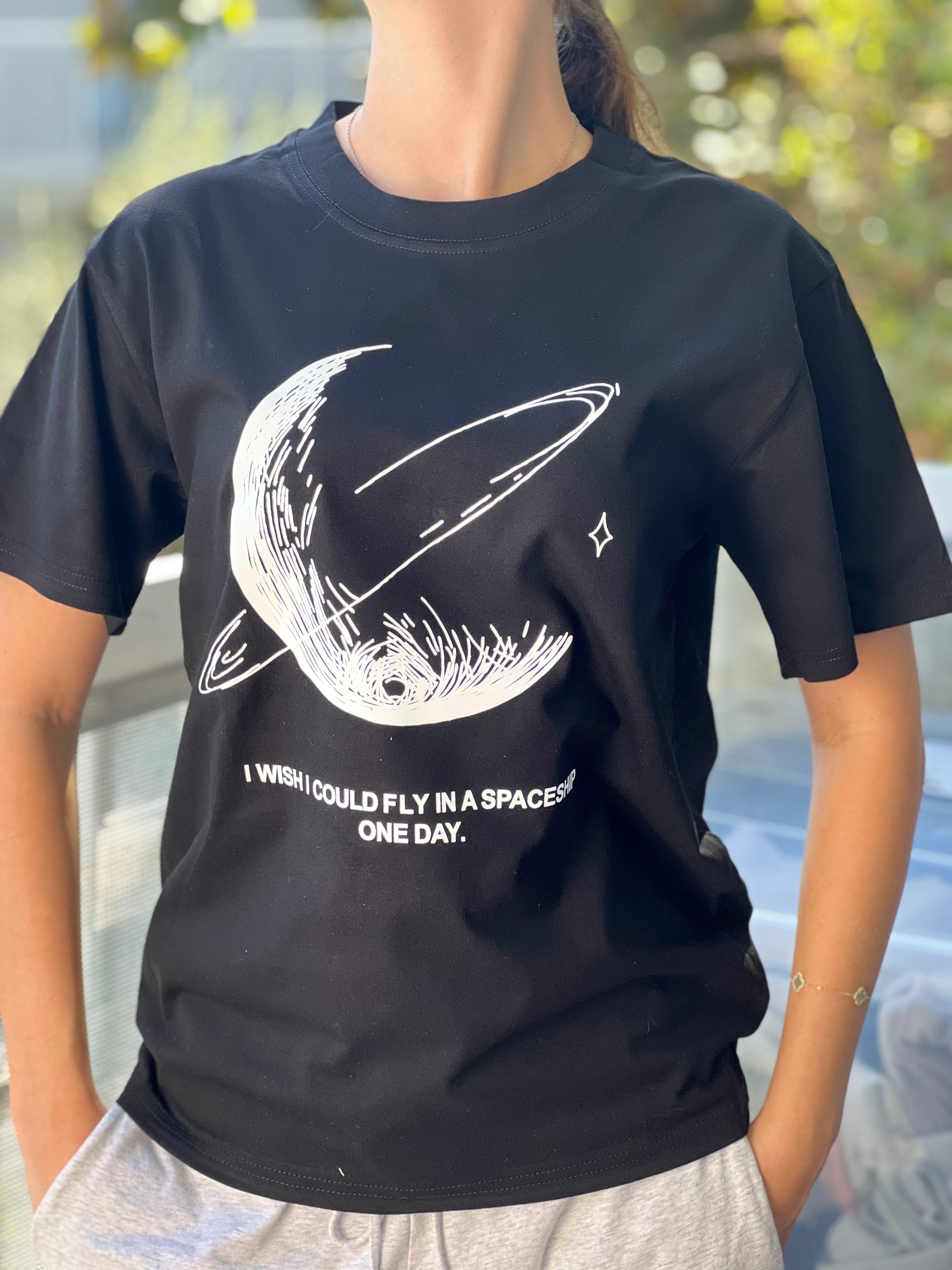 100% Cotton T-Shirt  - Moon & Stars Design