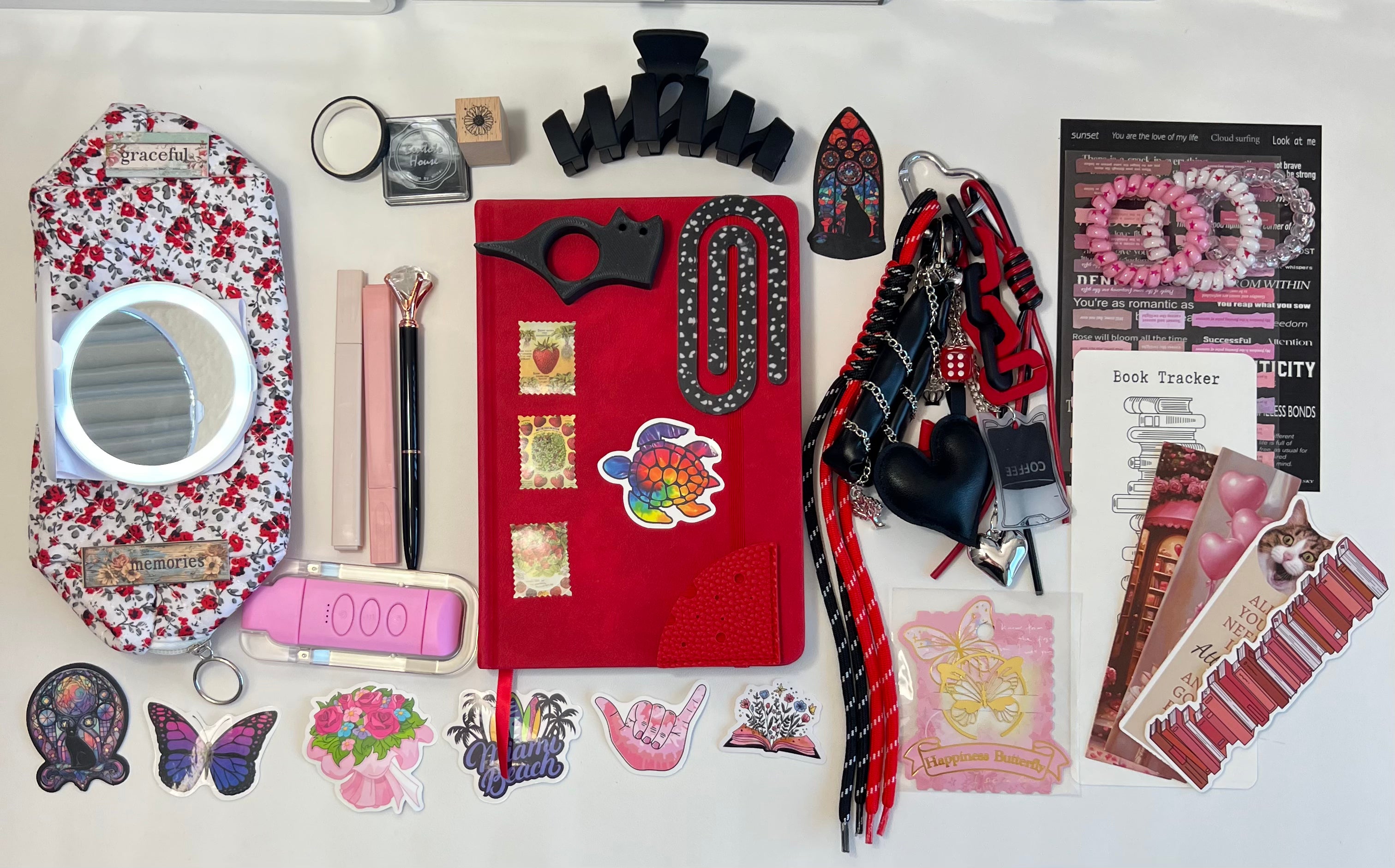 Red Elegant Gift Set - Red & Black Charm Edition