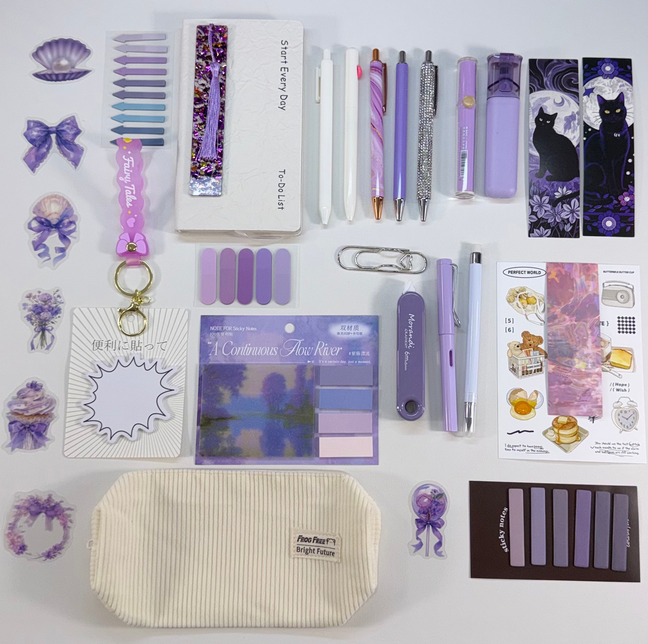 White & Color Stationery Bundle