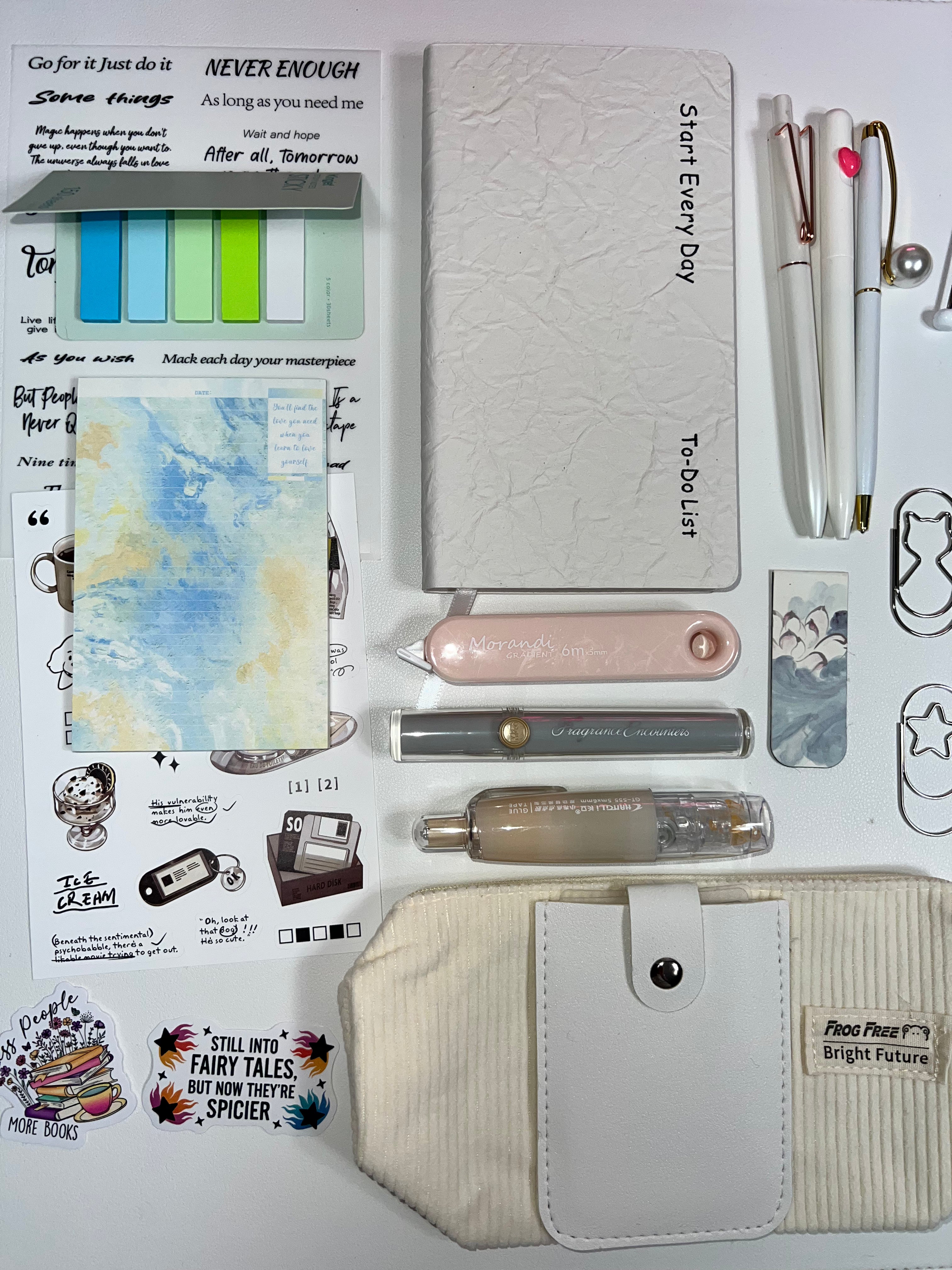 Soft White — Aesthetic Stationery Bundle