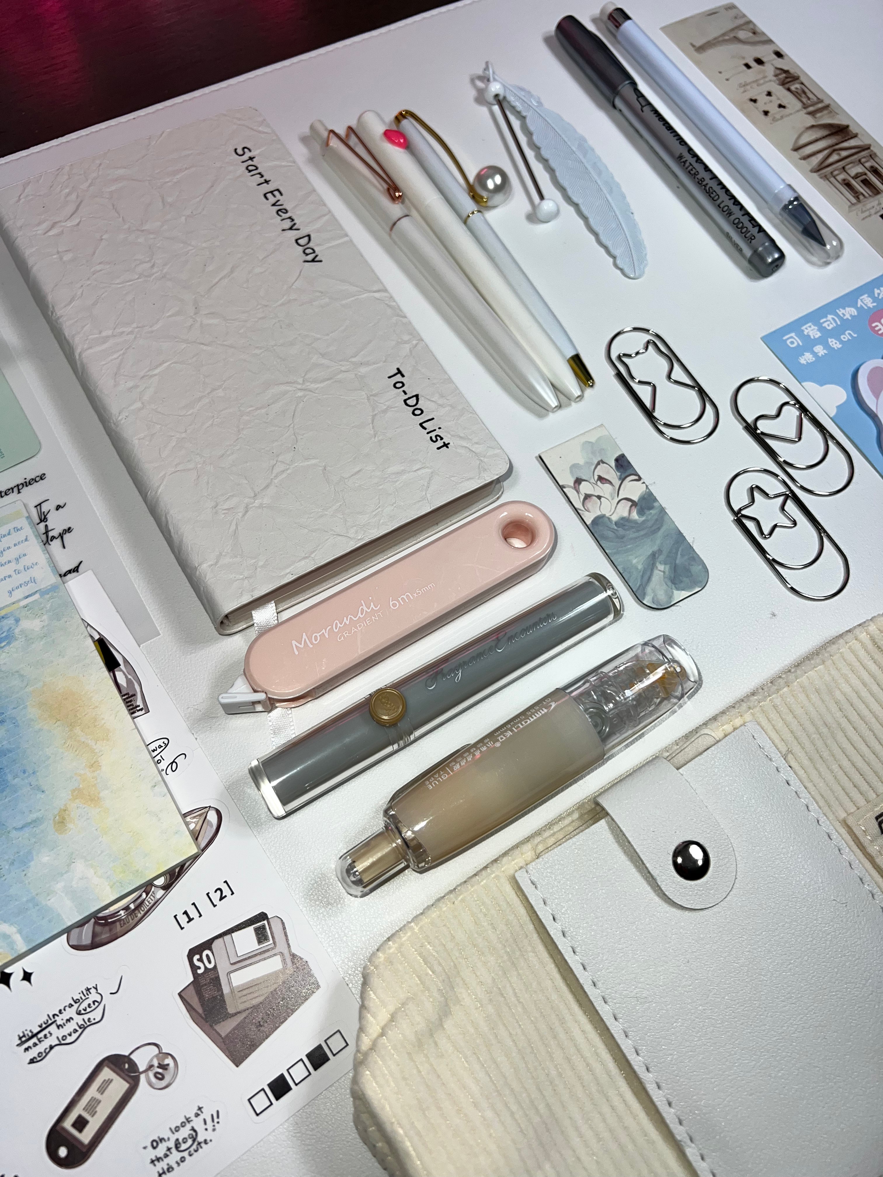 Soft White — Aesthetic Stationery Bundle