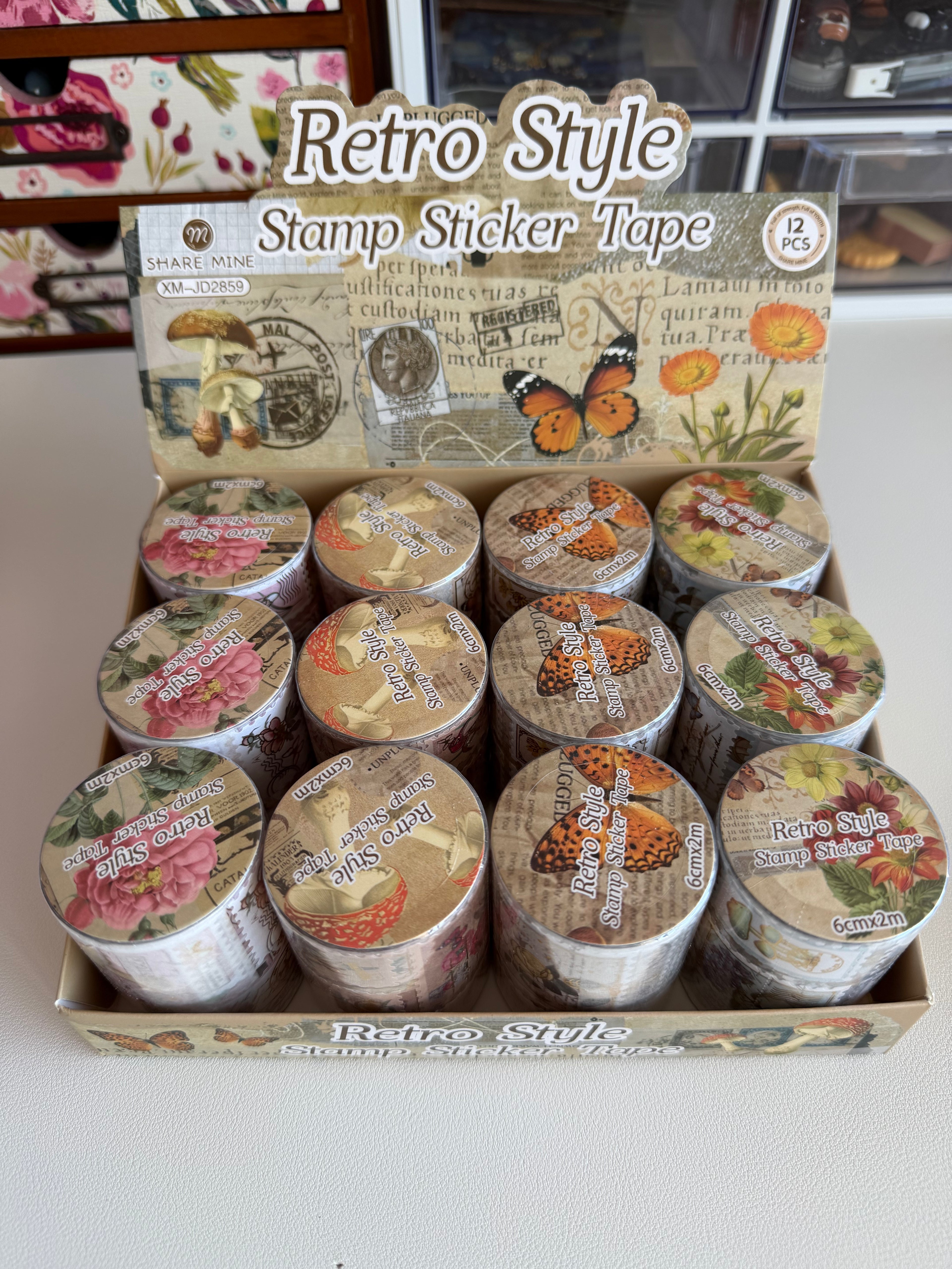 Stamp Sticker Tape Set – 4 Rolls