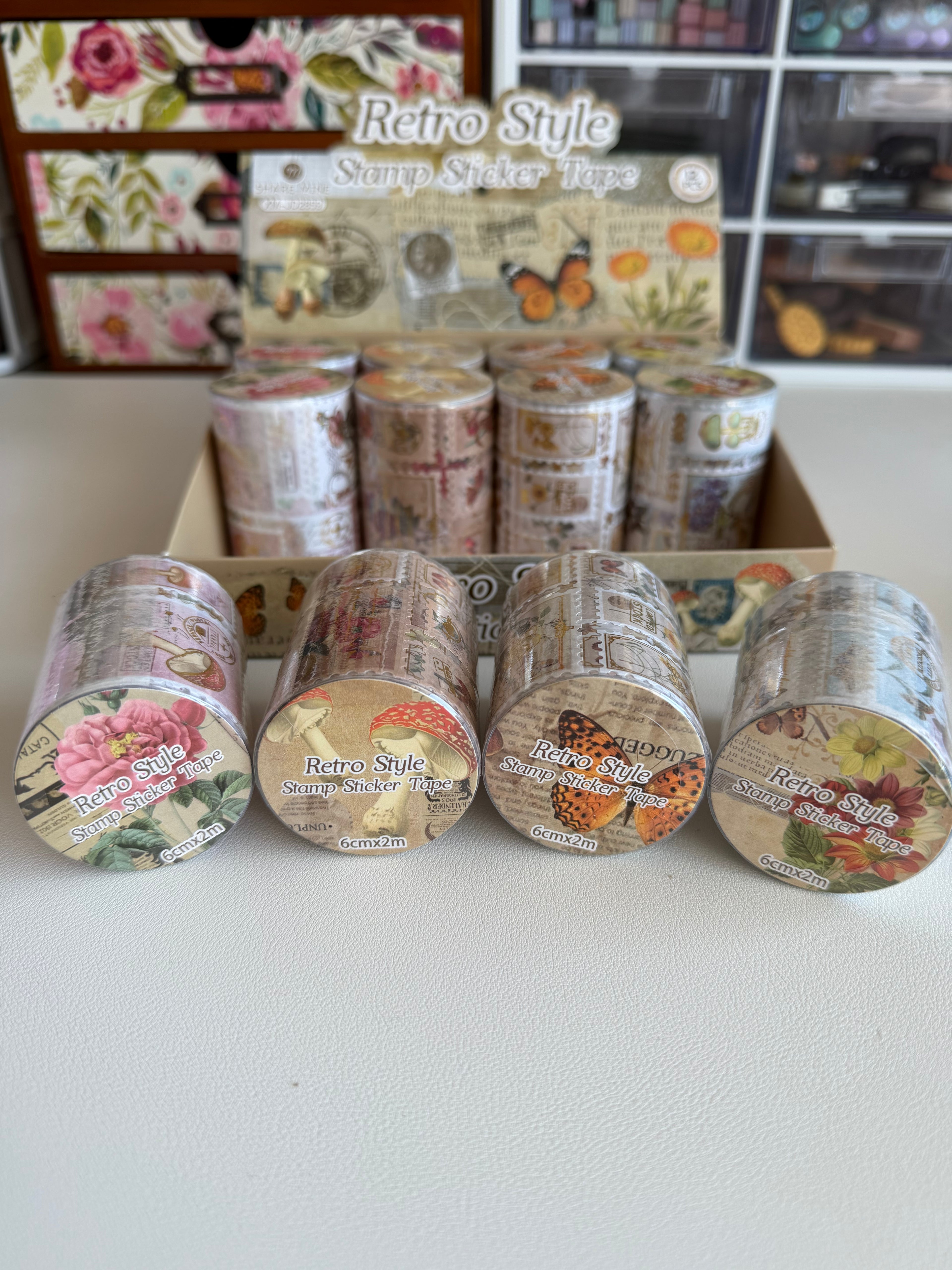 Stamp Sticker Tape Set – 4 Rolls
