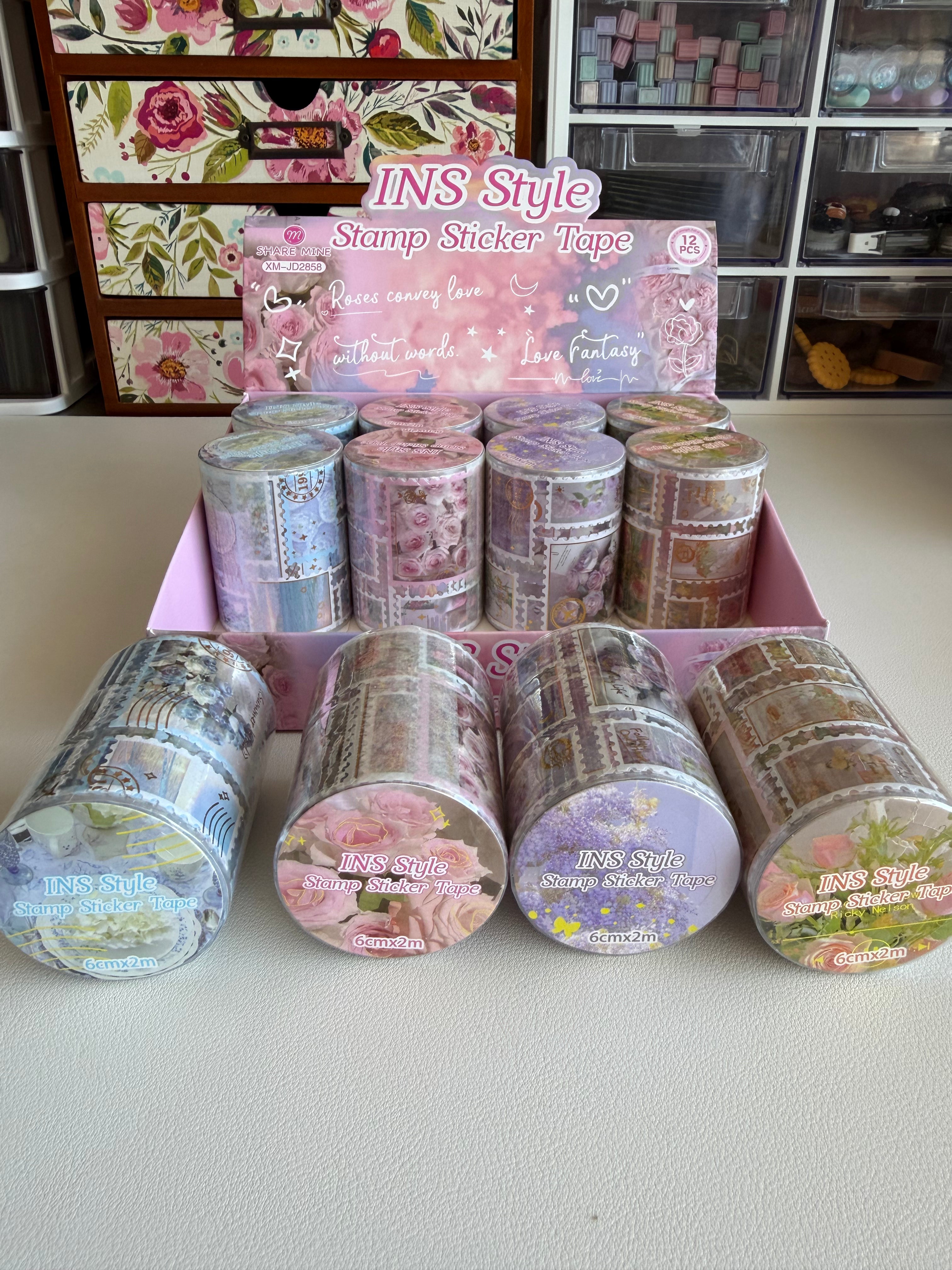 Stamp Sticker Tape Set – 4 Rolls