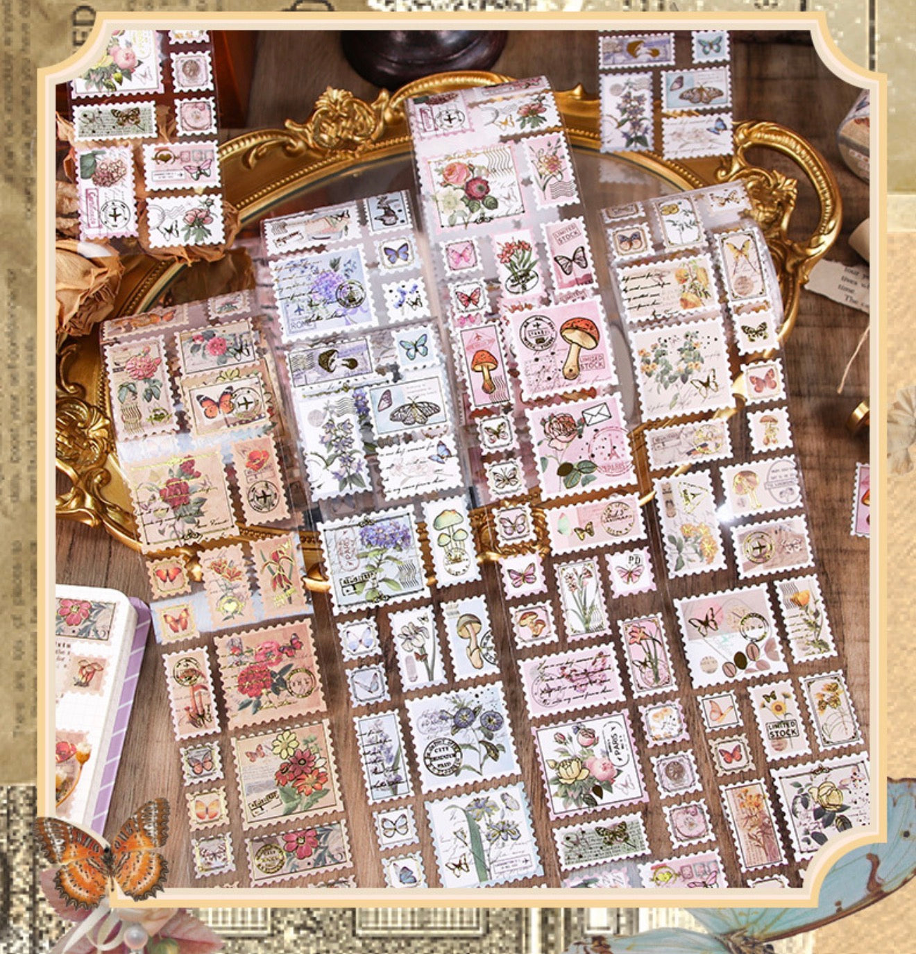 Stamp Sticker Tape Set – 4 Rolls