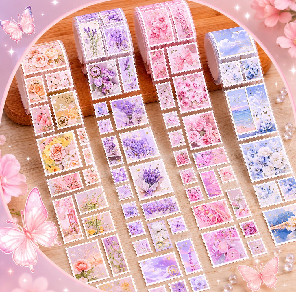 Stamp Sticker Tape Set – 4 Rolls