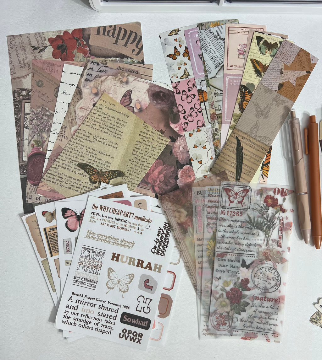 Butterfly Vintage Notebook Gift Set