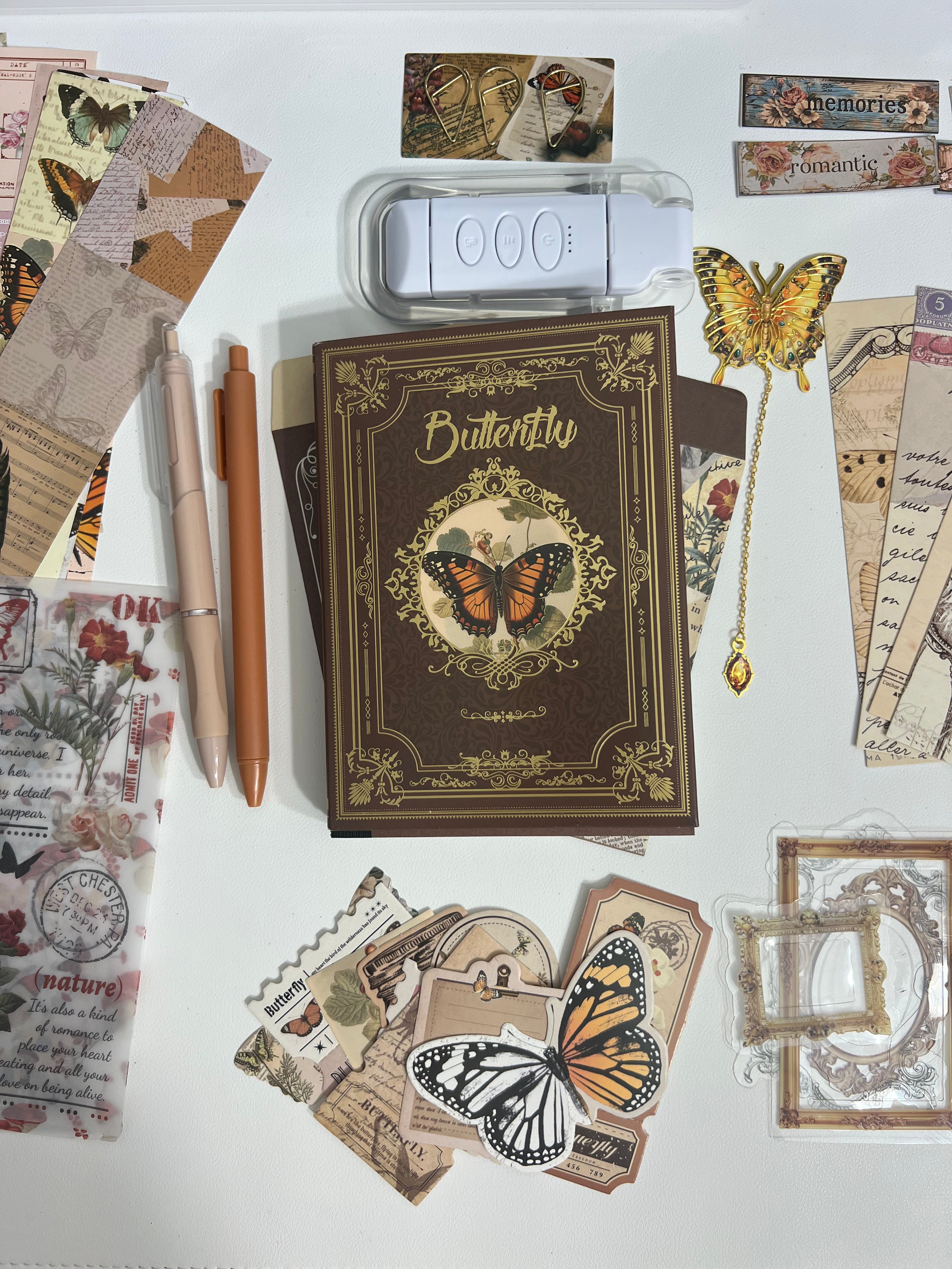 Butterfly Vintage Notebook Gift Set