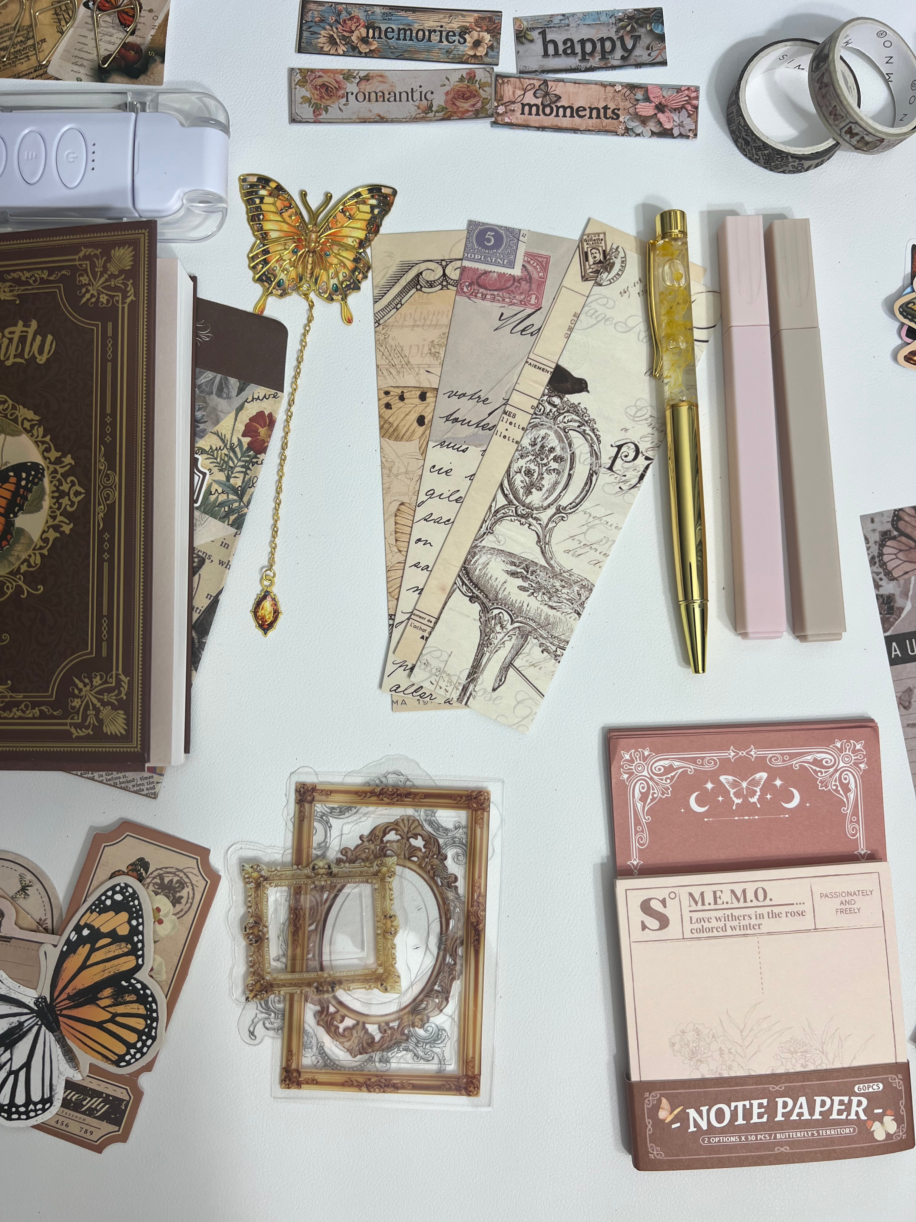 Butterfly Vintage Notebook Gift Set