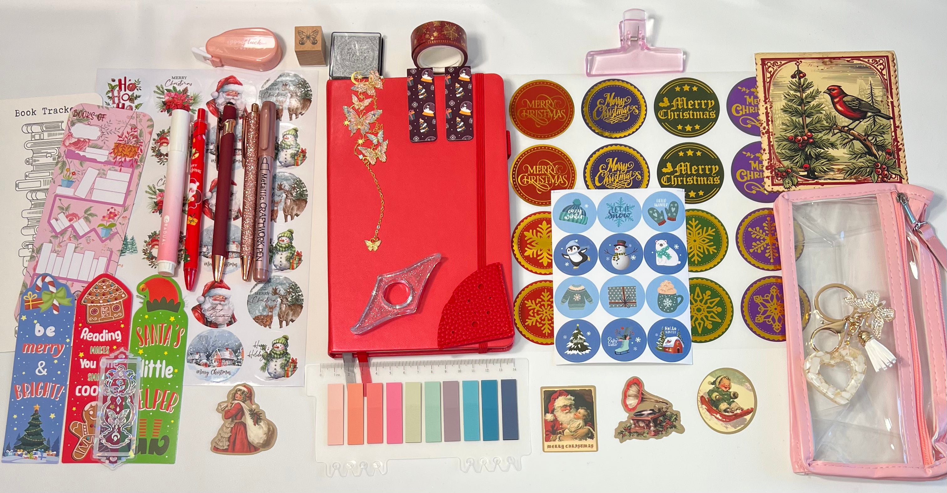 Merry Christmas Red Bookish Set
