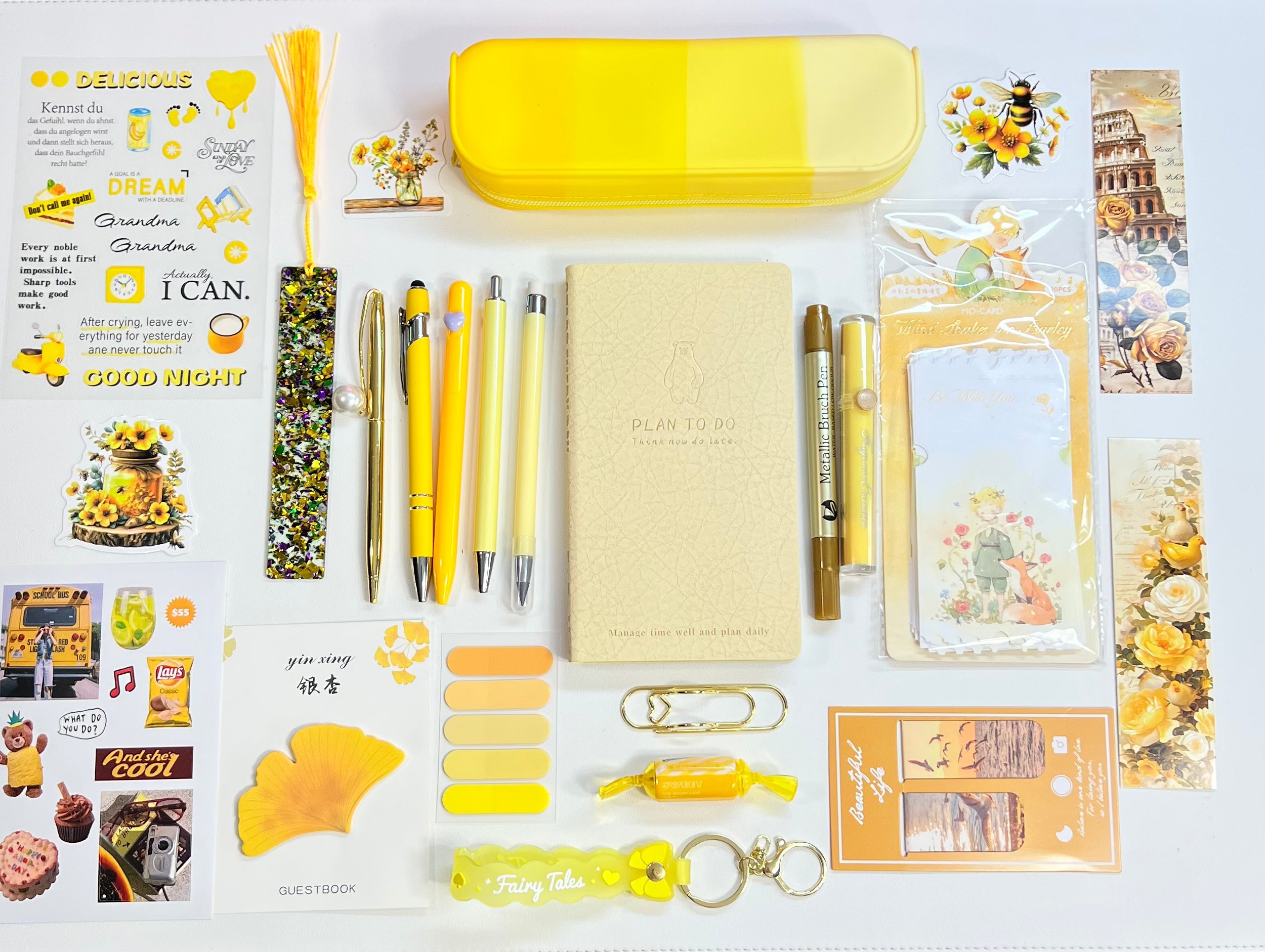 Creamy Yellow — Aesthetic Stationery Bundle