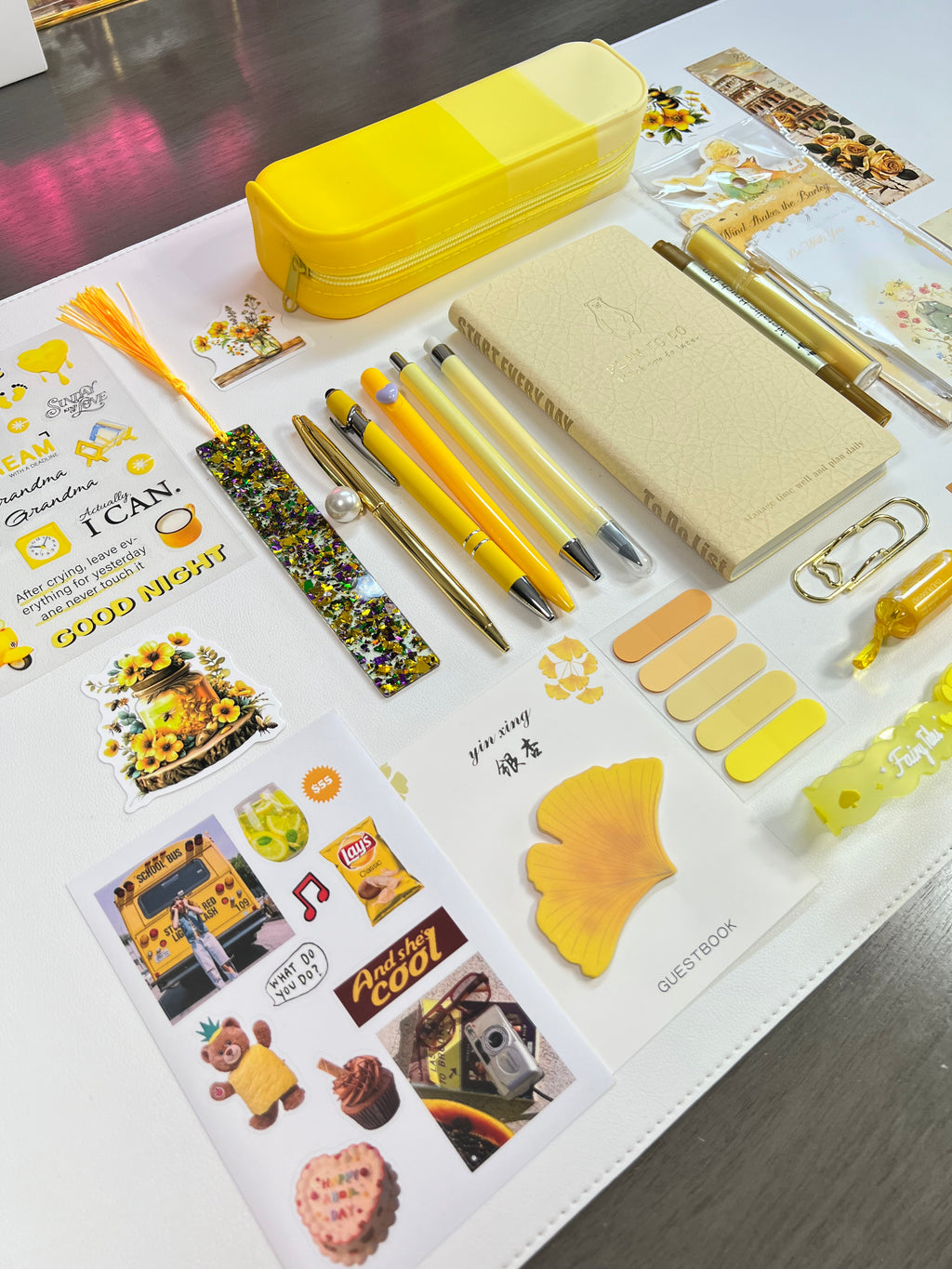 Creamy Yellow — Aesthetic Stationery Bundle