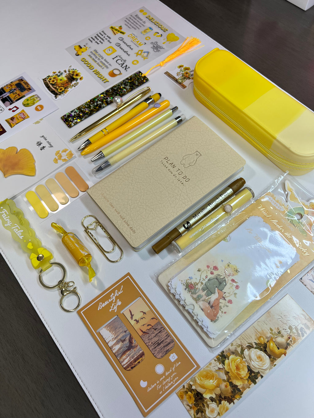 Creamy Yellow — Aesthetic Stationery Bundle
