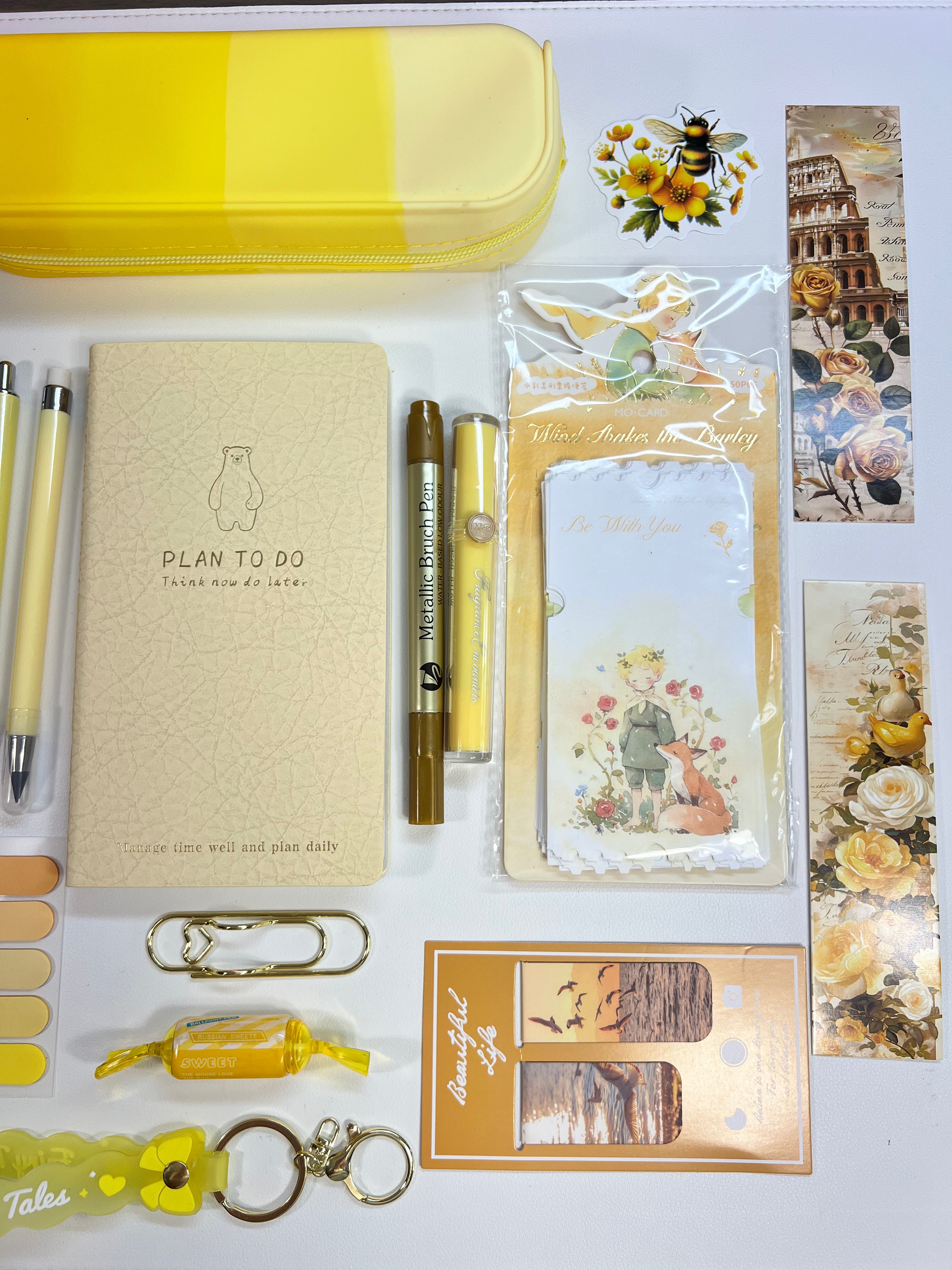 Creamy Yellow — Aesthetic Stationery Bundle