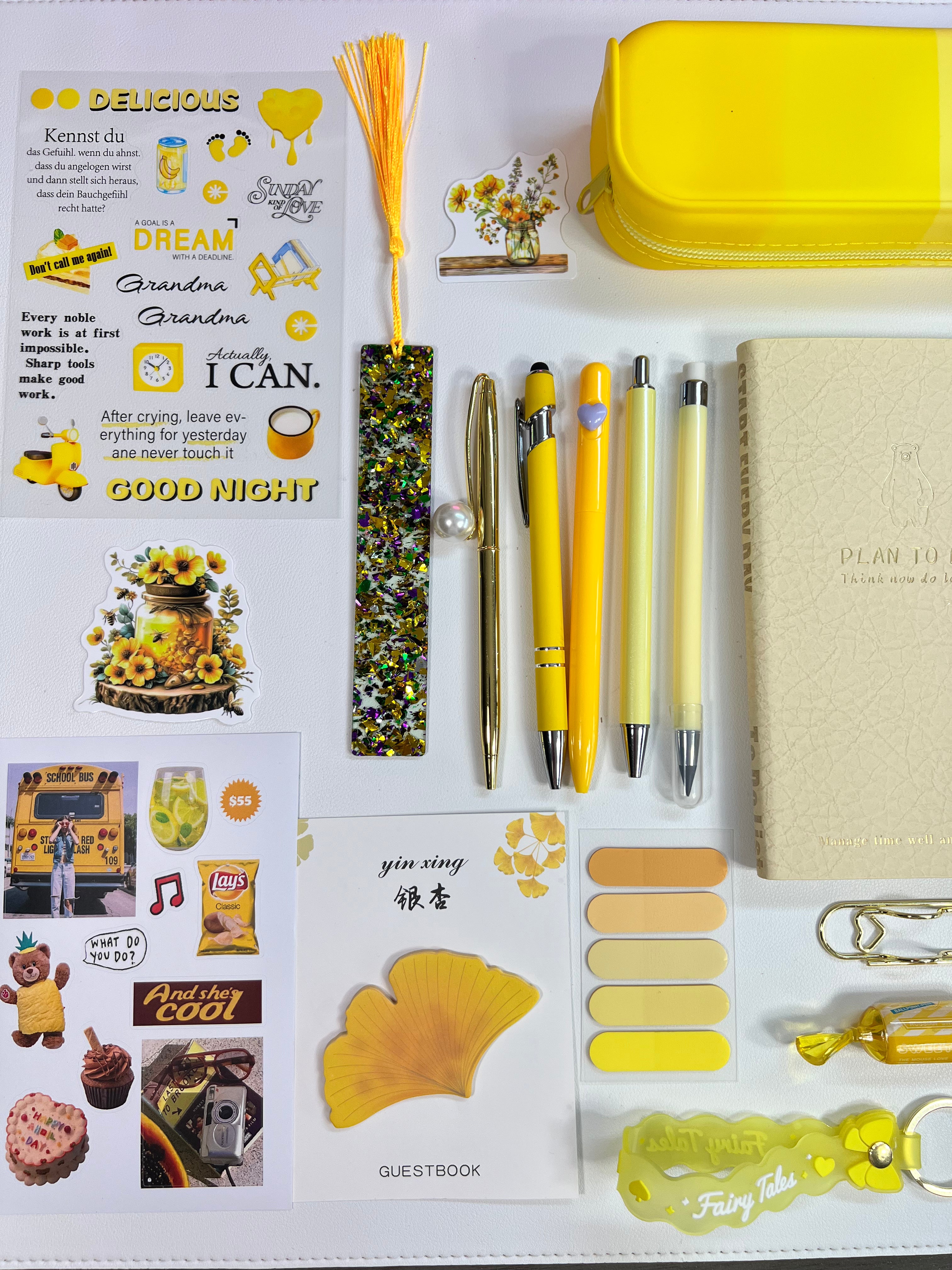 Creamy Yellow — Aesthetic Stationery Bundle