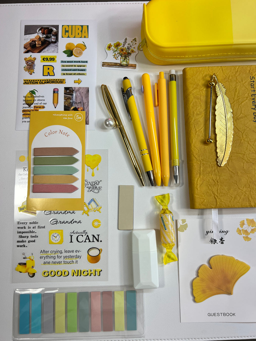 Soft Gold — Aesthetic Stationery Bundle