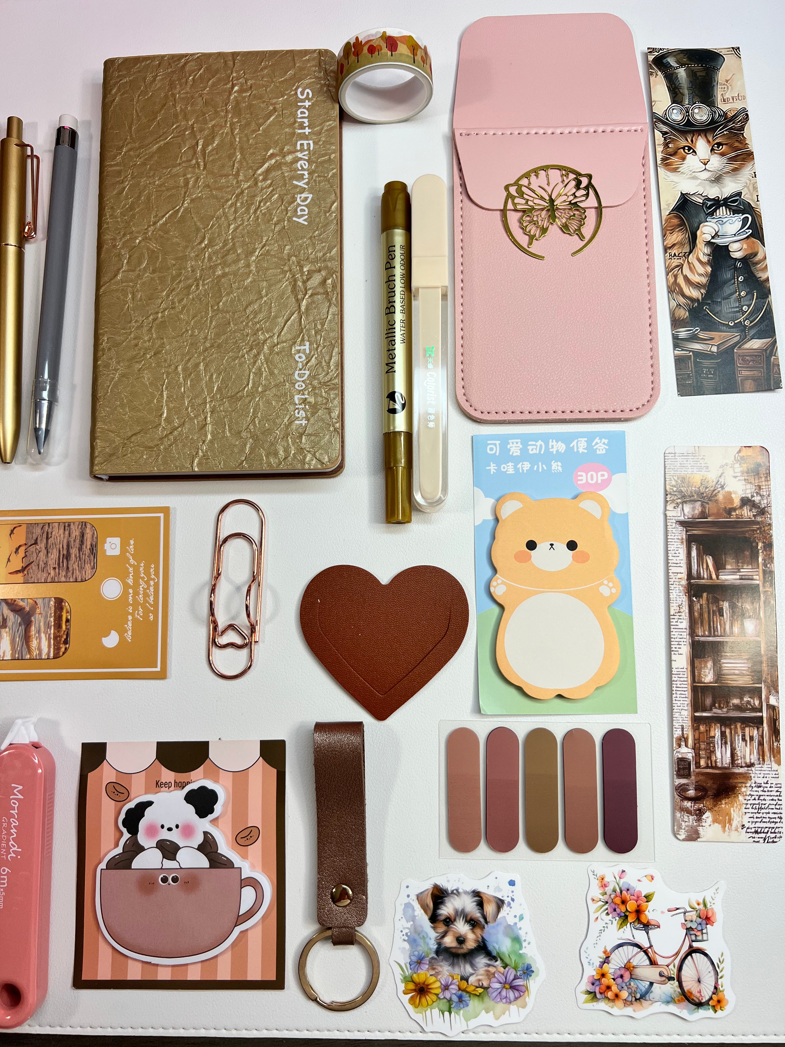 Soft Beige & Blush  Aesthetic Stationery Bundle