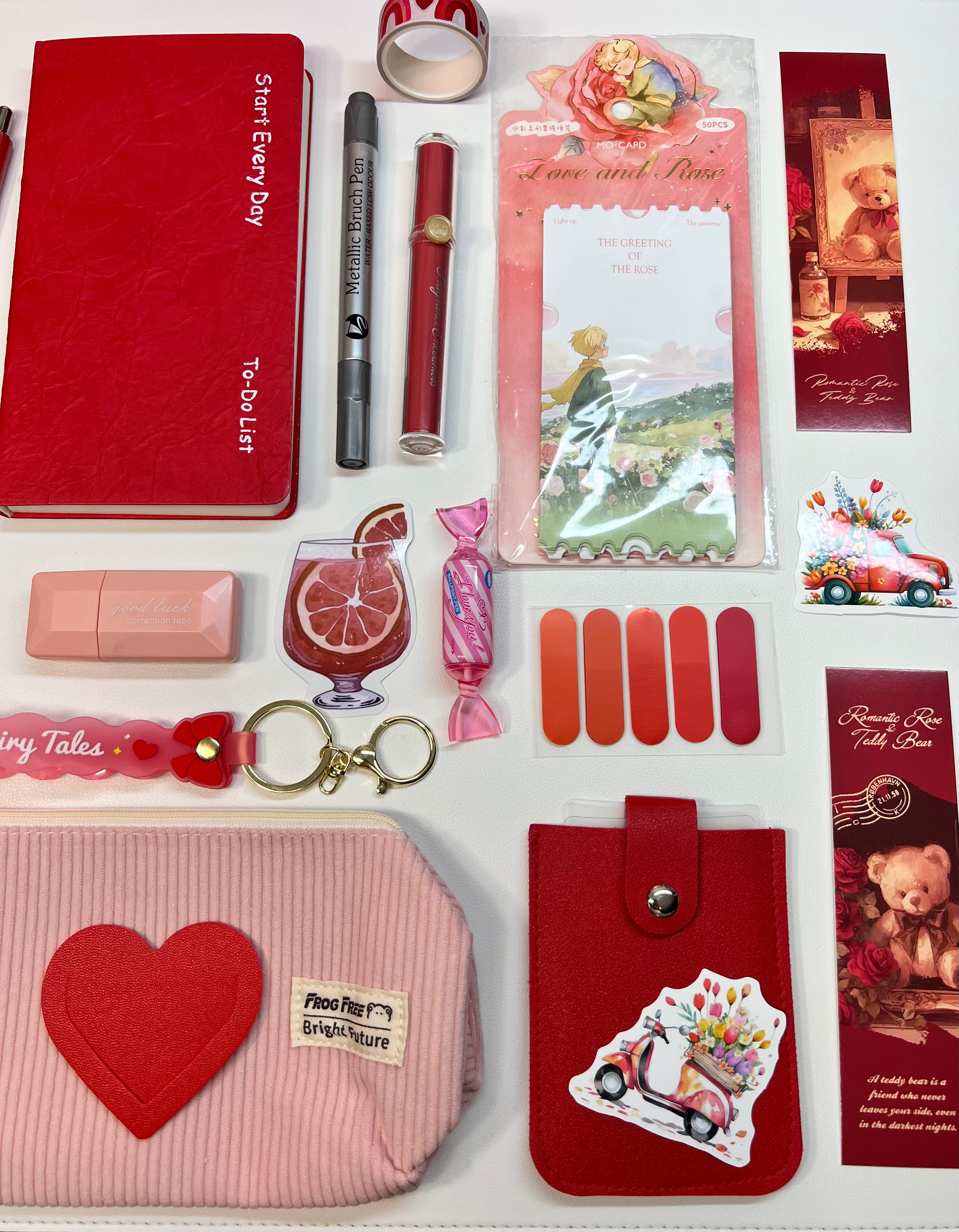 Classic Red — Aesthetic Stationery Bundle
