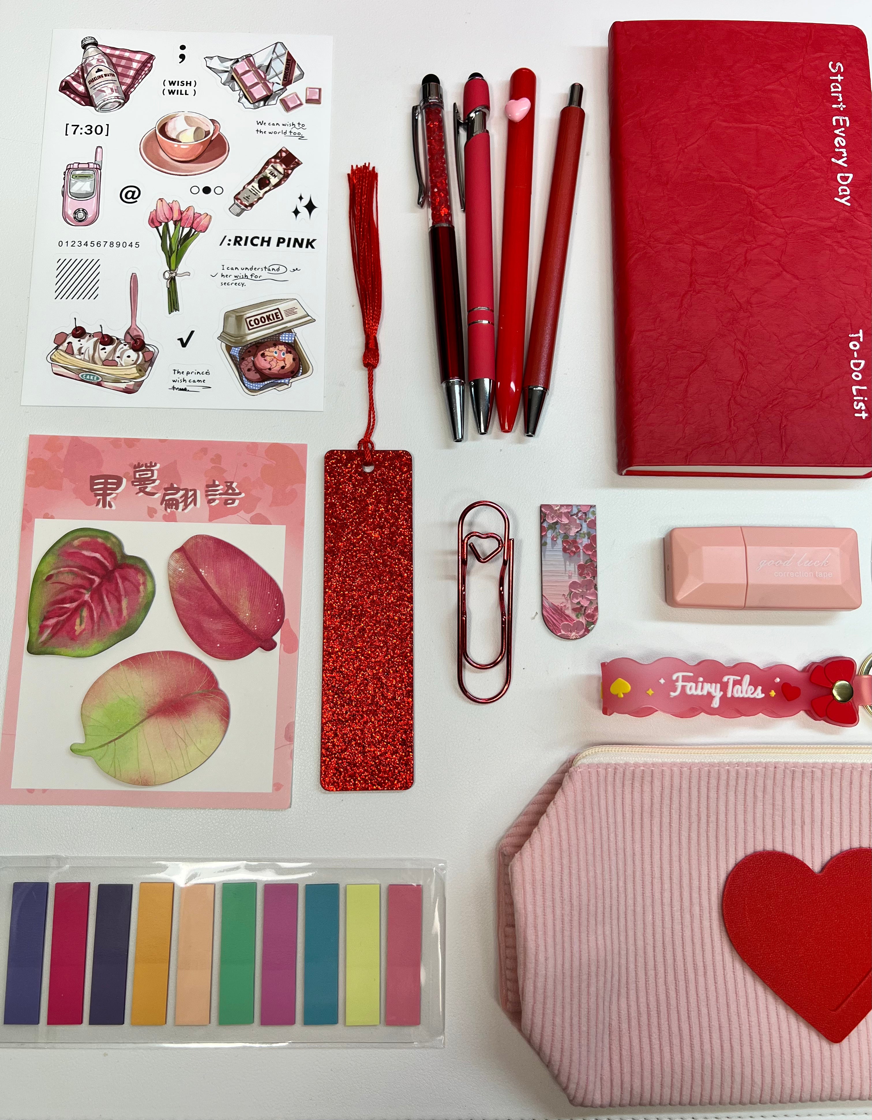 Classic Red — Aesthetic Stationery Bundle