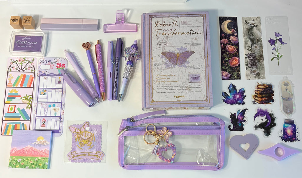 Lavender Butterfly Art Bundle