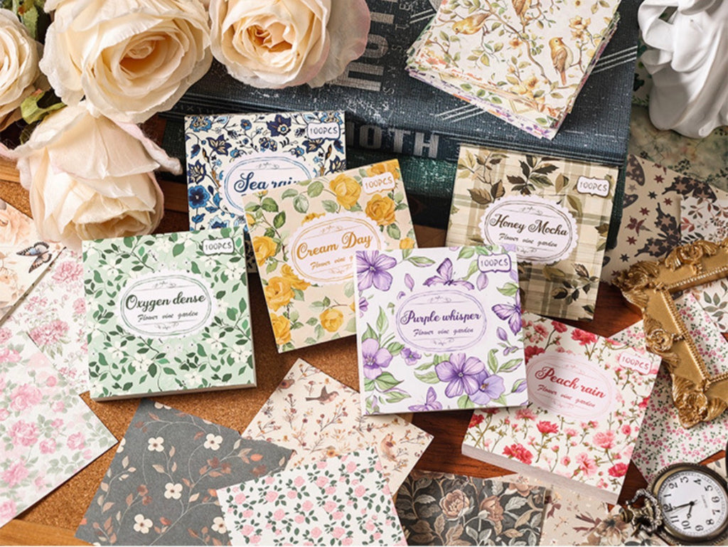 Vintage Floral Memo Pad