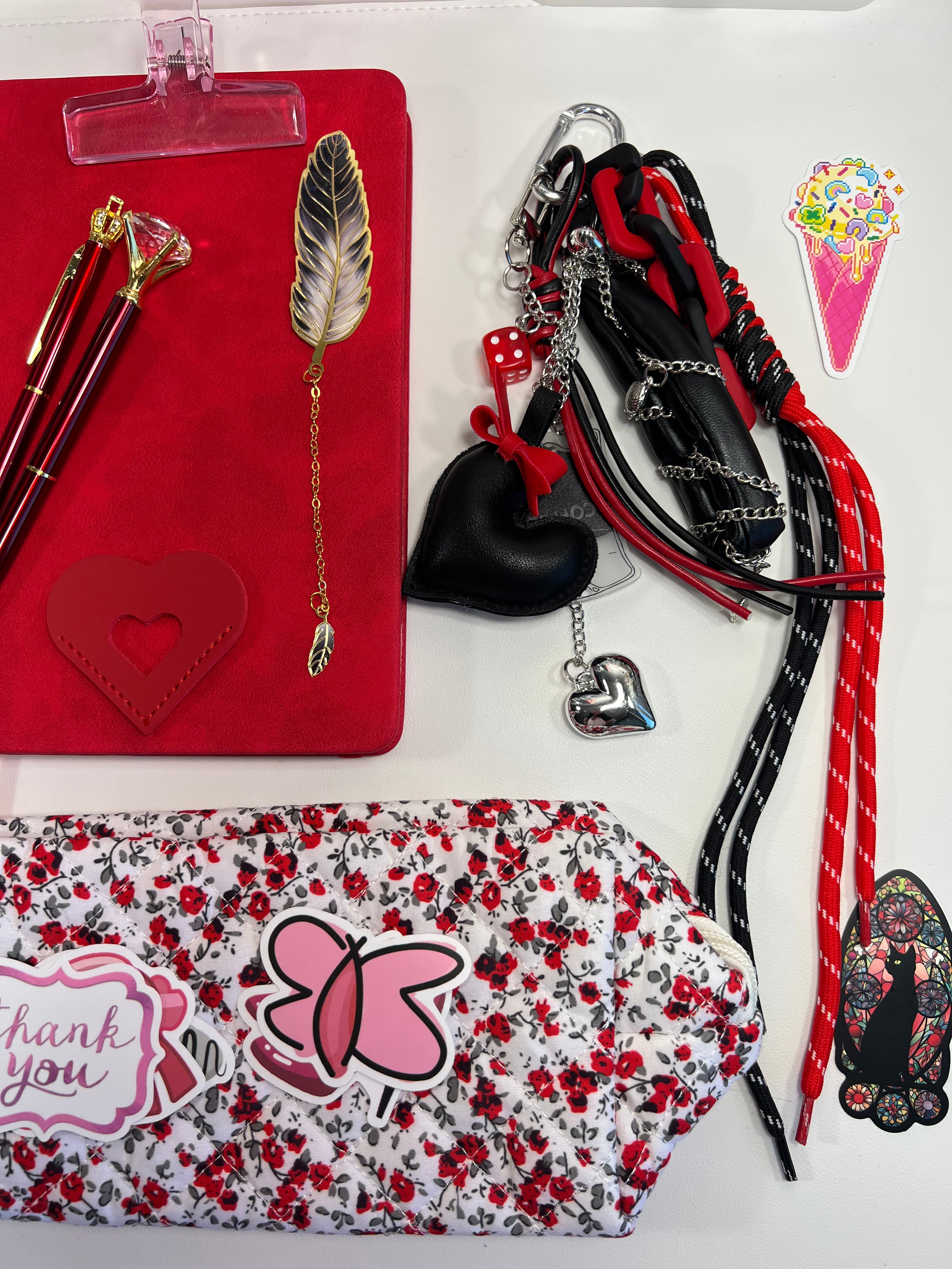 Red Elegant Gift Set - Red & Black Charm Edition