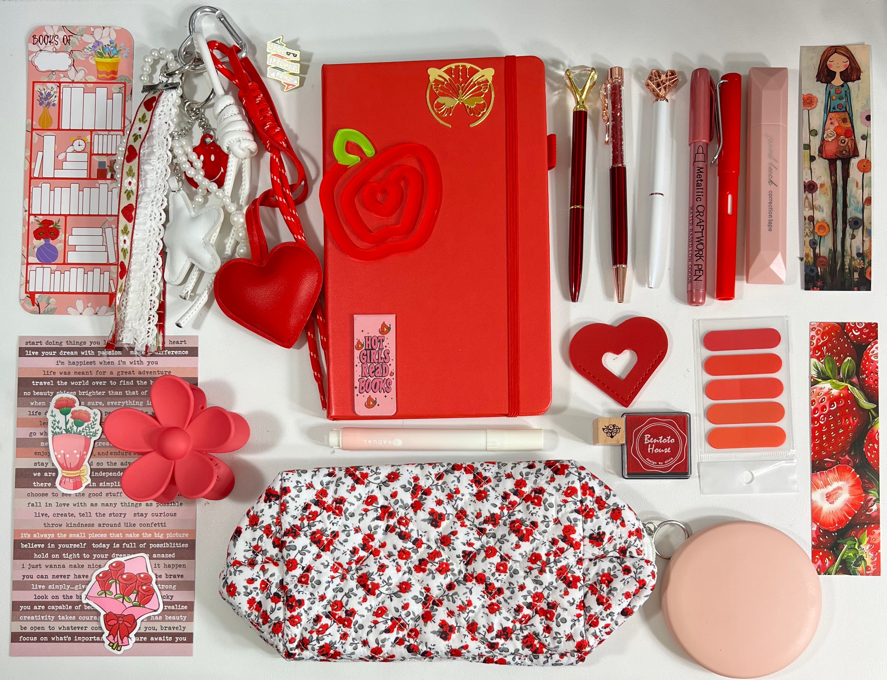 Red Elegant Gift Set — Red & White