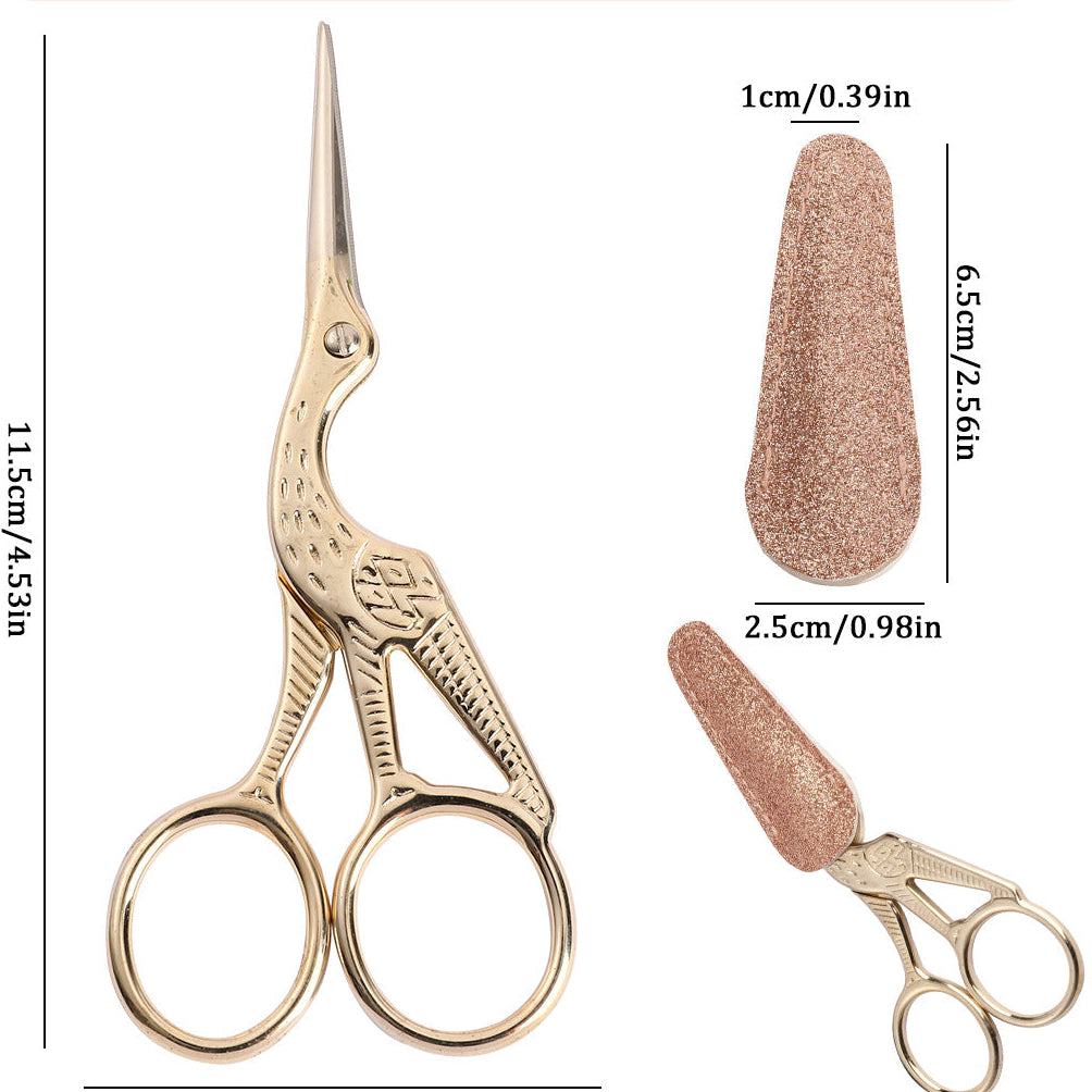 Vintage Crane Bird Scissors – Aesthetic Stationery Accessory