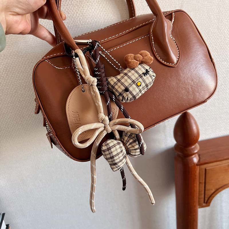 Plaid Bow Charm