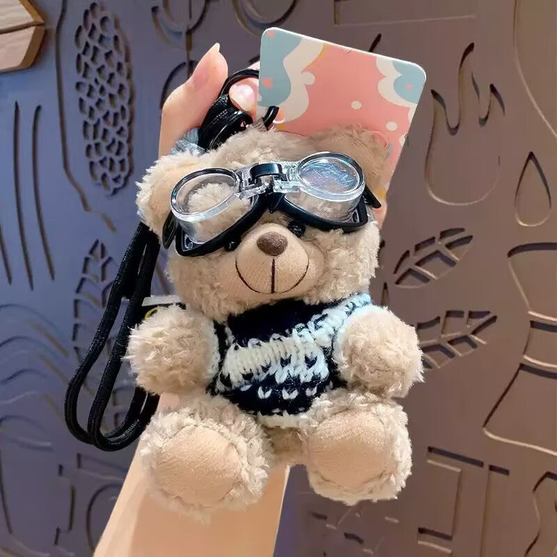 Bear Charm Plush Keychain